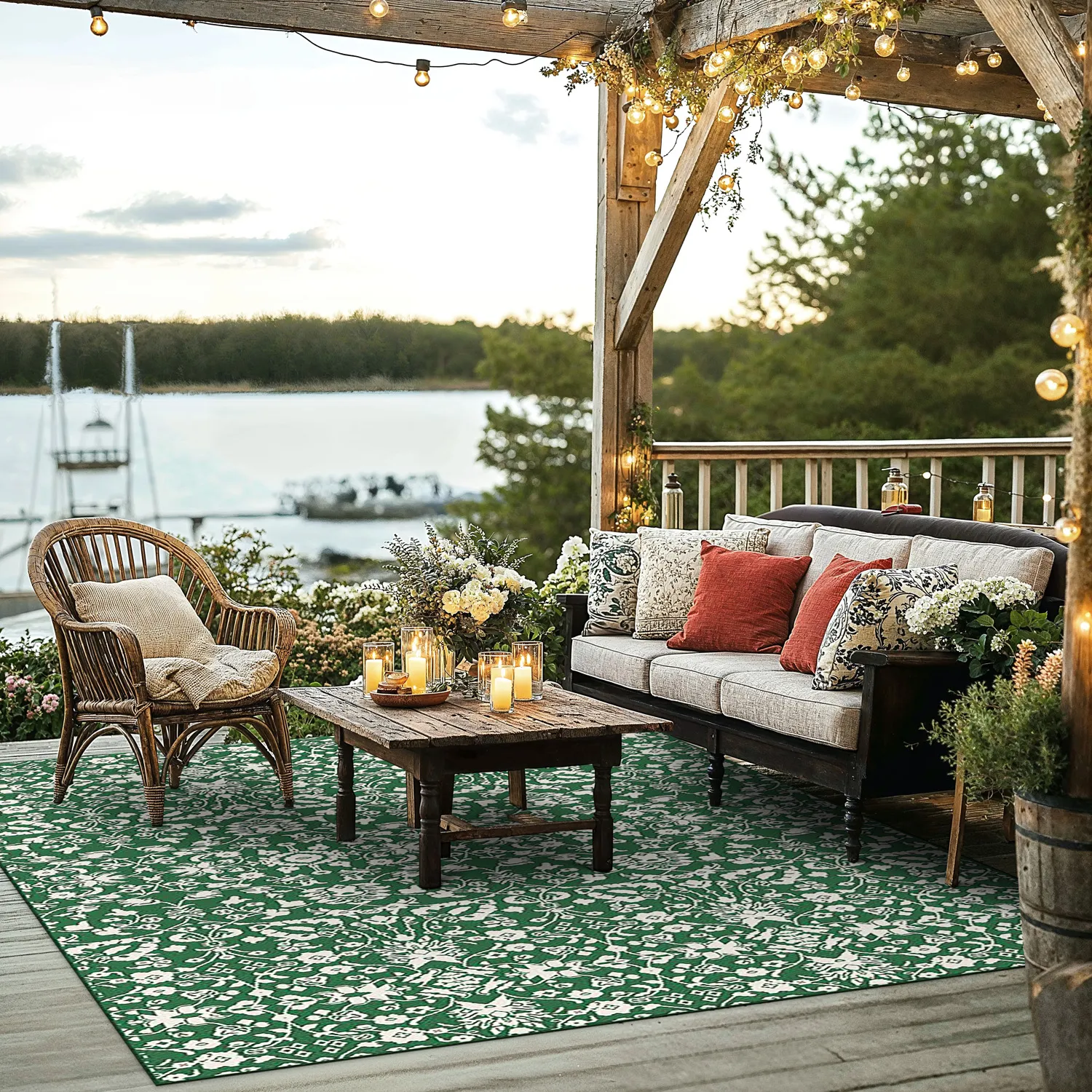 Indoor/Outdoor rug - Brussels Ocean (green)
