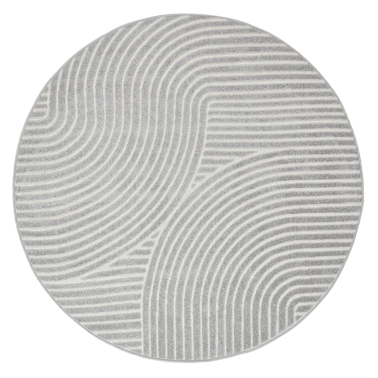 Round rug - Indoor/Outdoor Devon (gray)