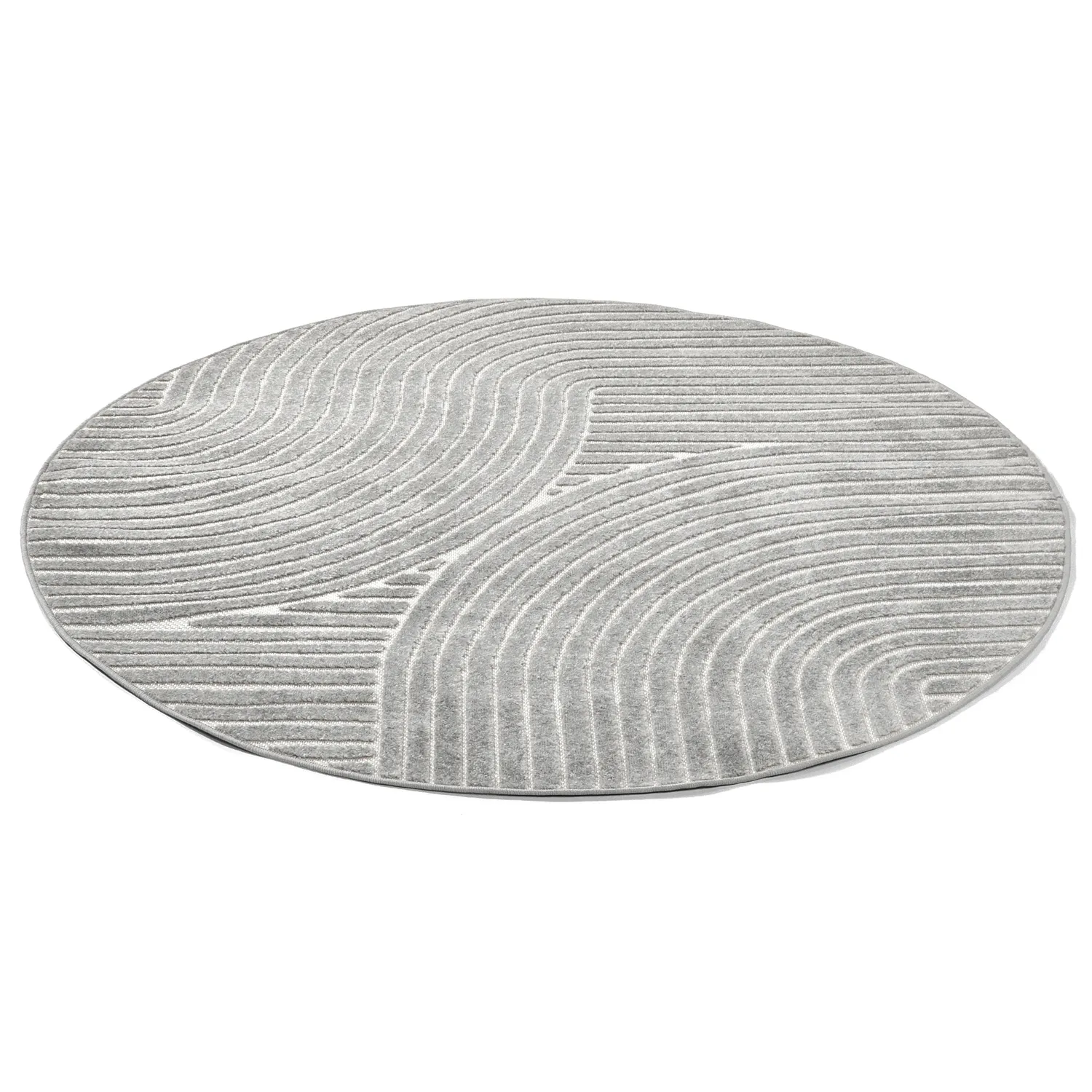 Round rug - Indoor/Outdoor Devon (gray)