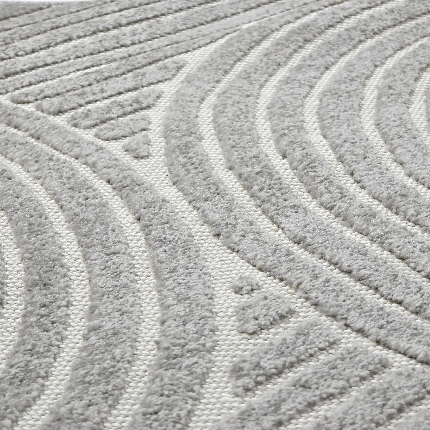 Round rug - Indoor/Outdoor Devon (gray)
