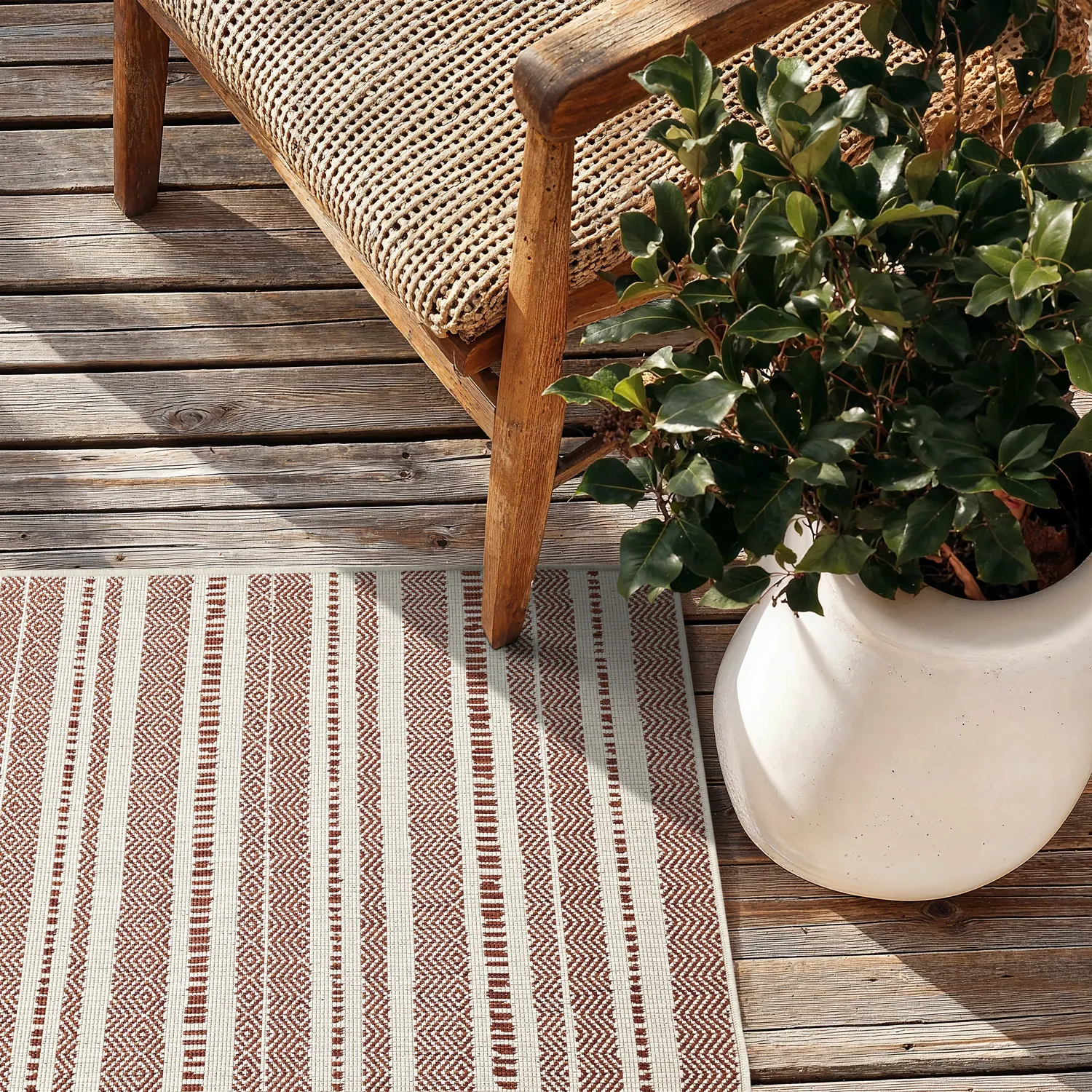 Indoor/Outdoor rug - Ethan (orange)