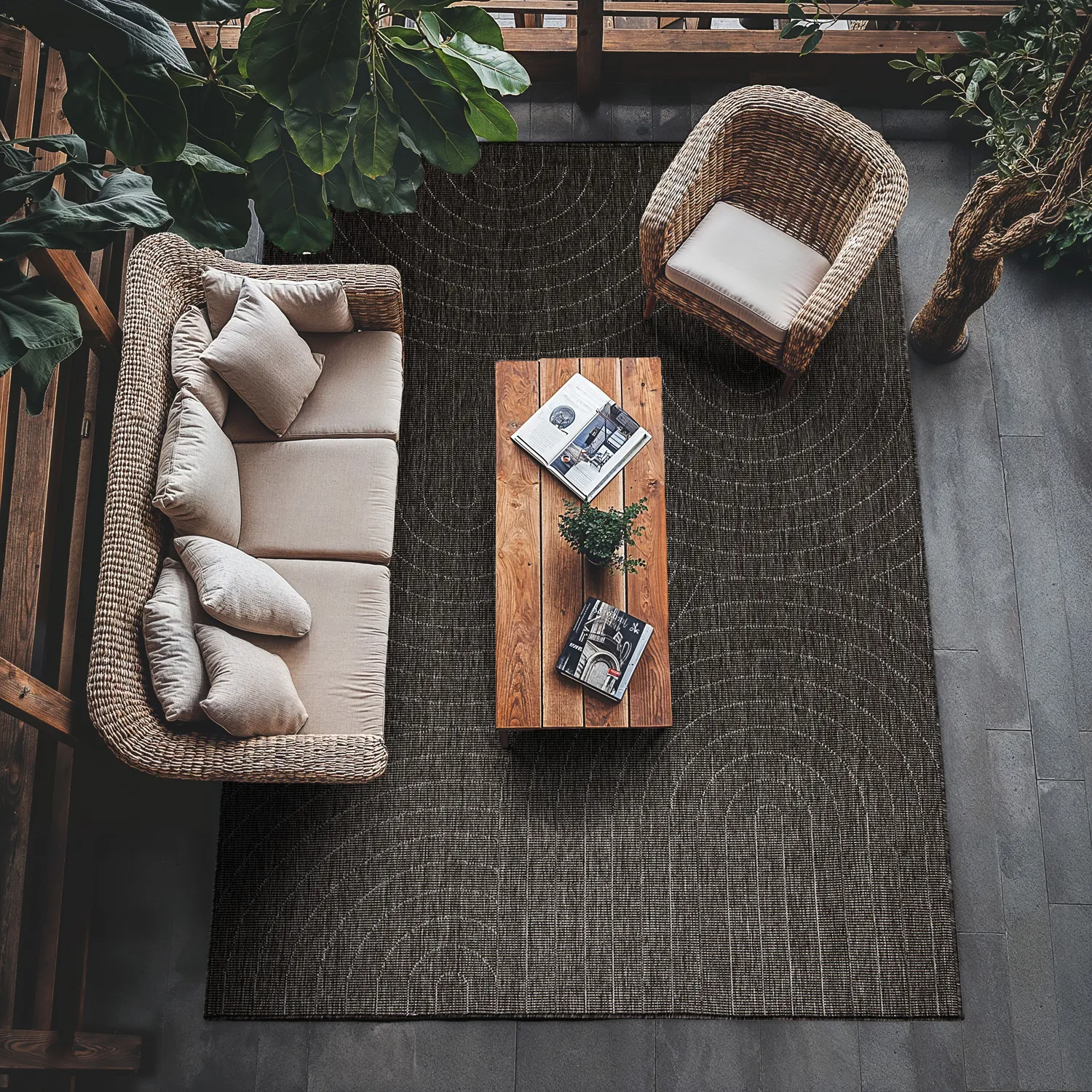 Indoor/Outdoor rug - Hayden (black)