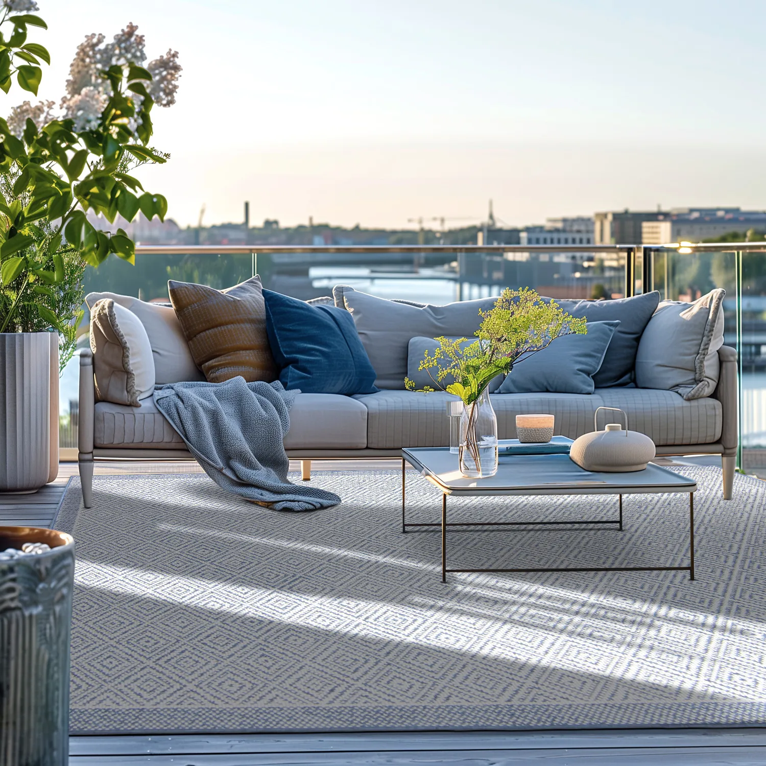 Indoor/Outdoor rug - Monsaraz (blue)