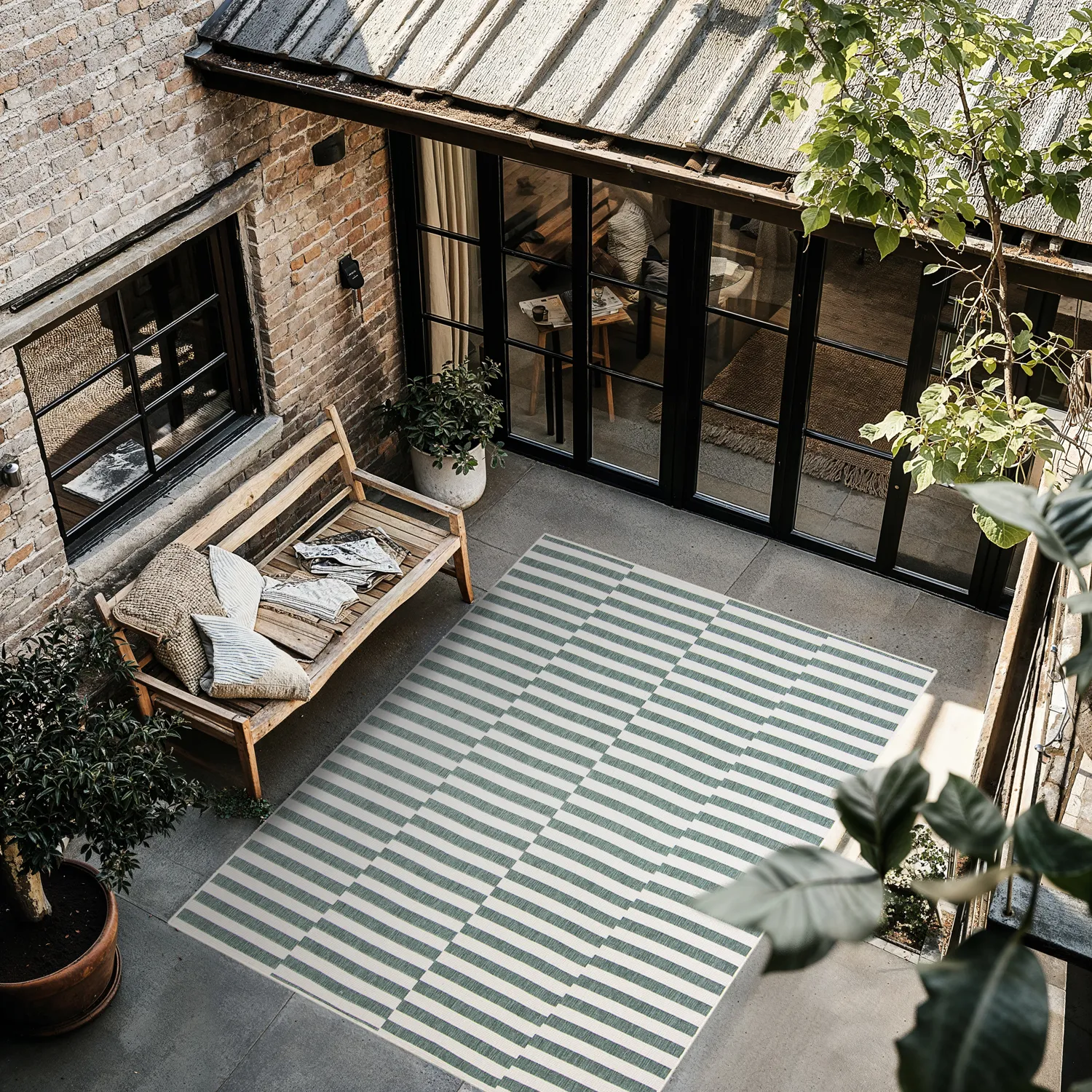 Indoor/Outdoor rug - Otto (green)