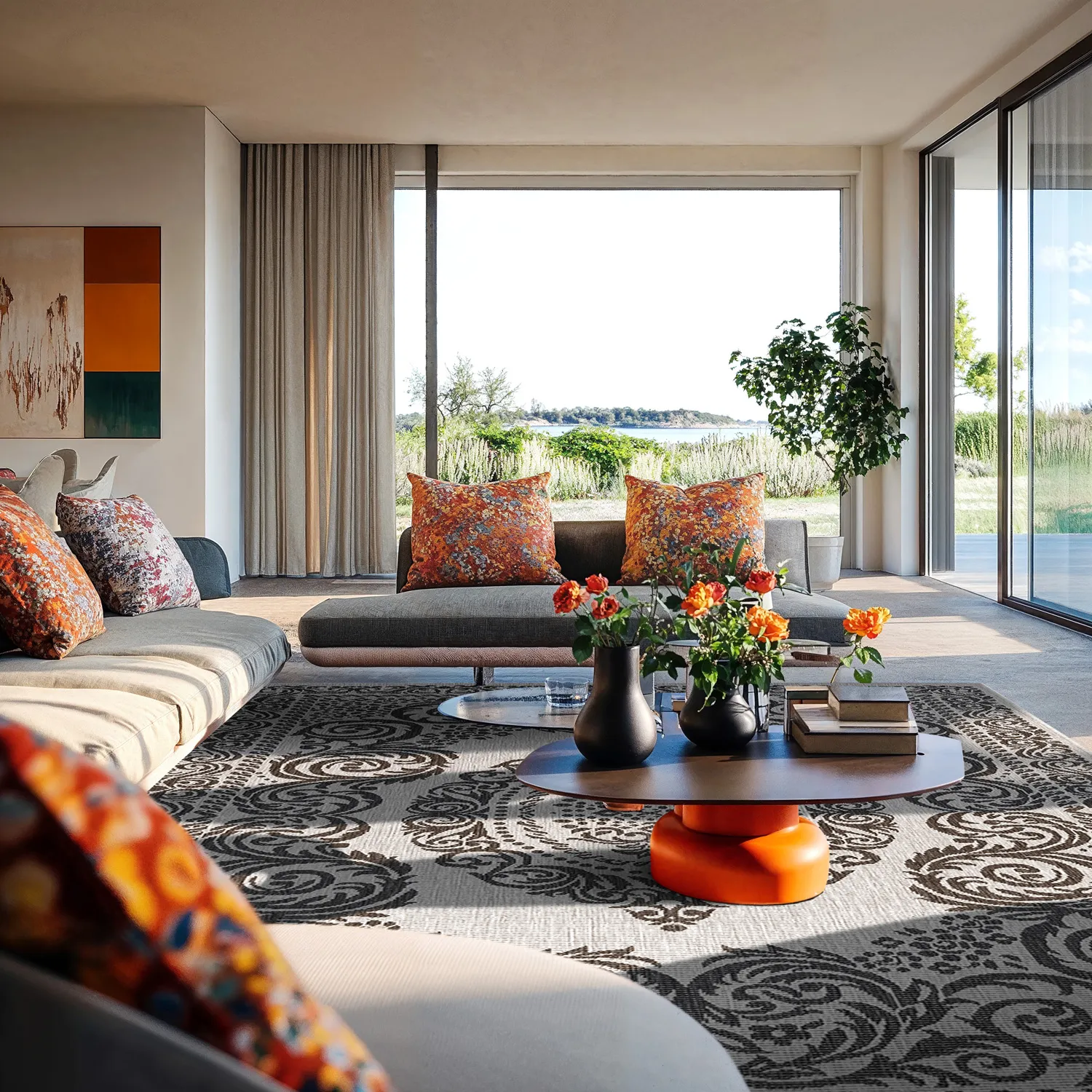 Indoor/Outdoor rug - Sylvaine (black)