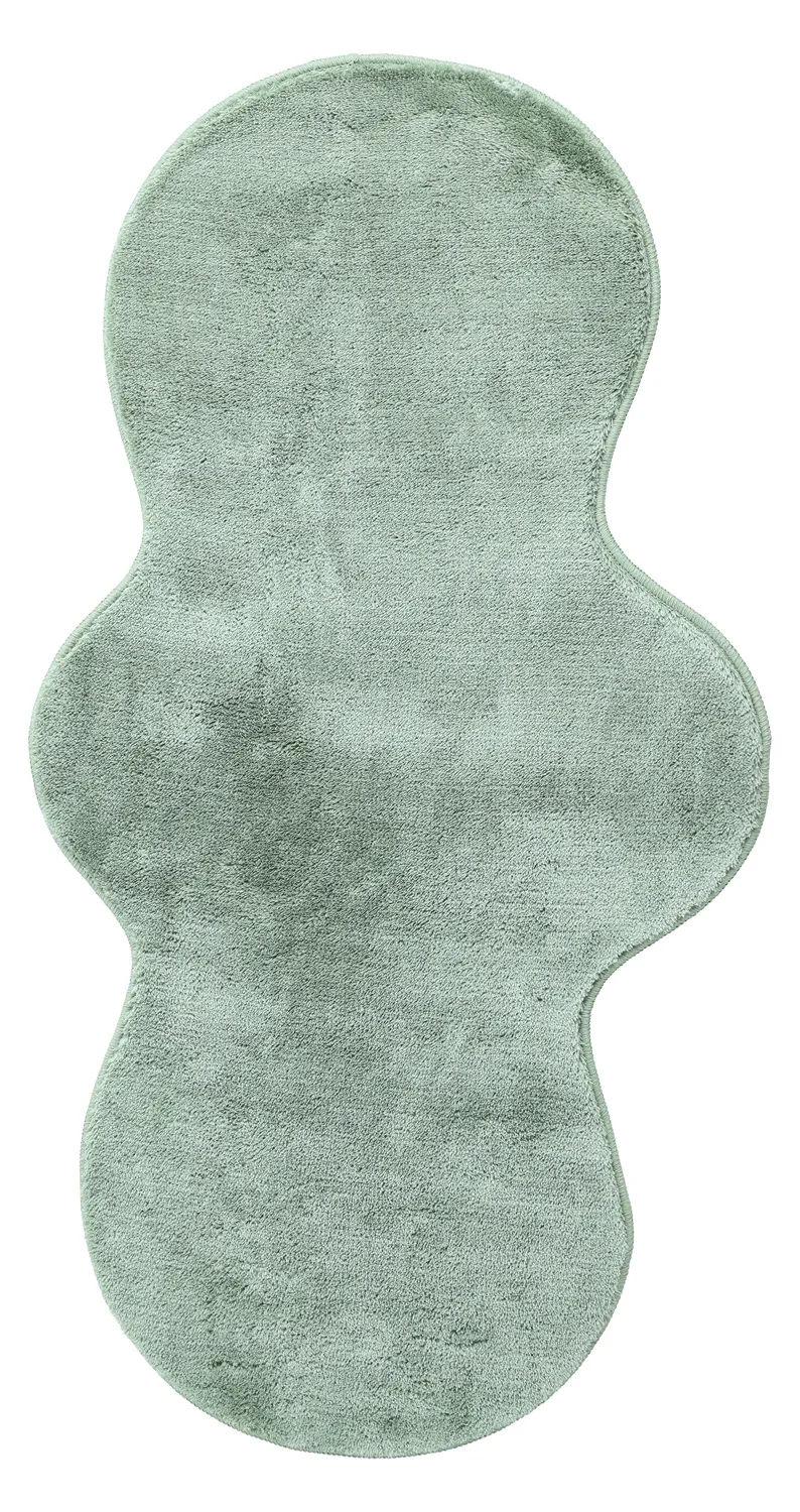 Wavy Runner Rug - Aranga Super Soft Fur (green)