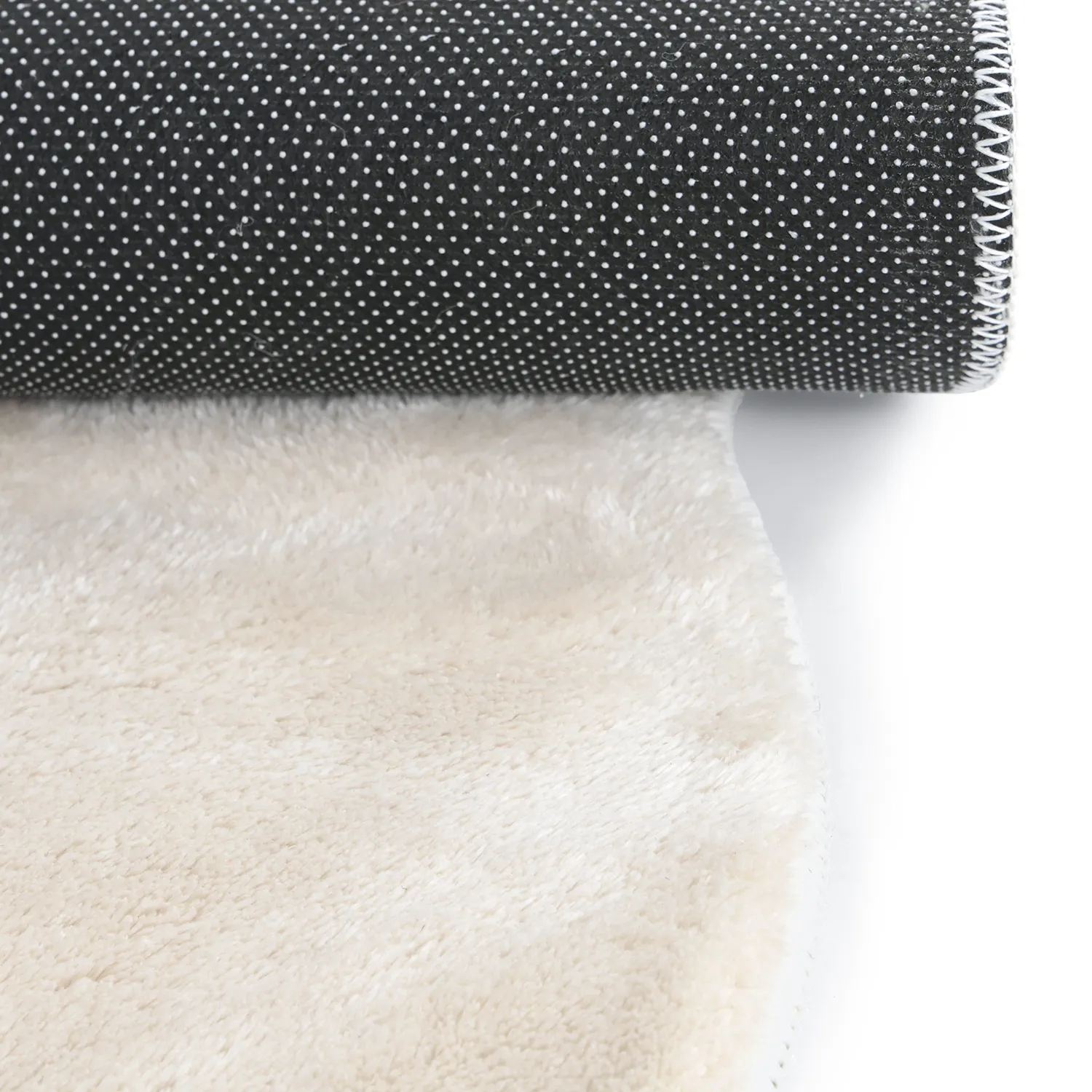 Wavy Round Rug - Aranga Super Soft Fur (beige)