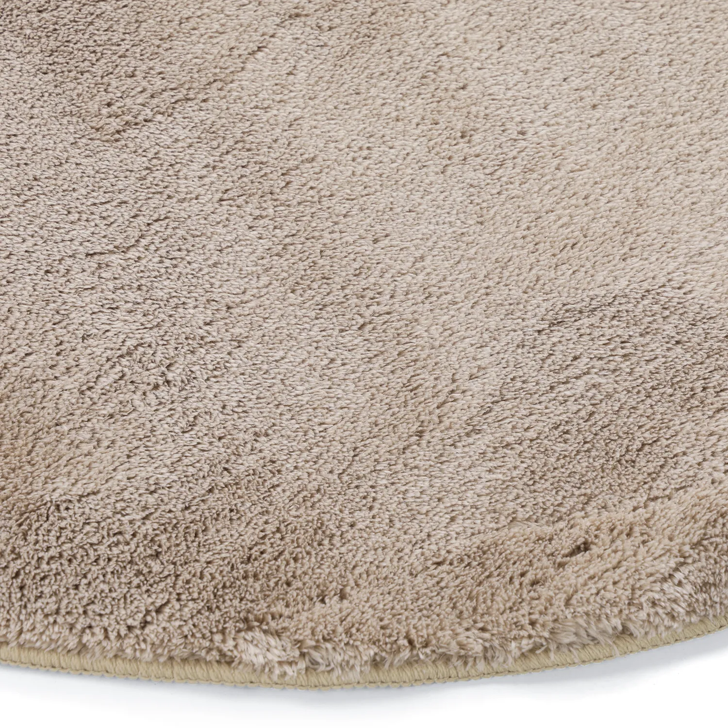 Wavy Round Rug - Aranga Super Soft Fur (brown)