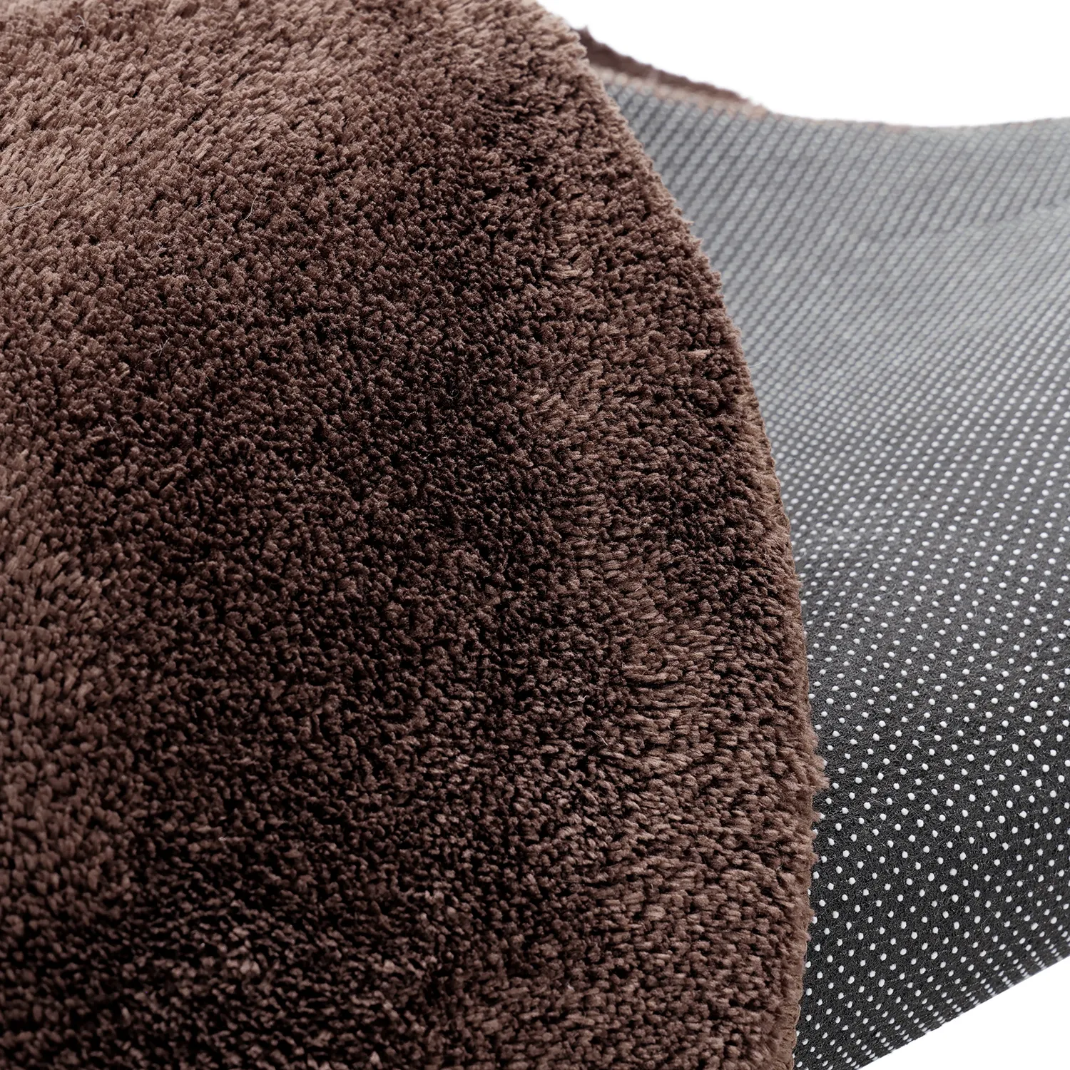 Wavy Round Rug - Aranga Super Soft Fur (dark brown)