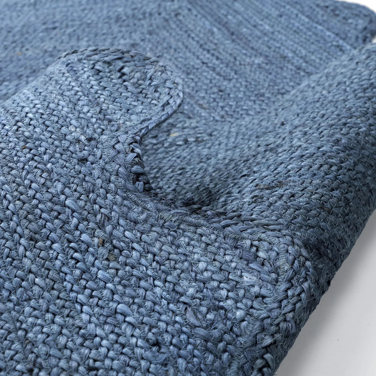 Wavy jute rug - San Francisco (blue)