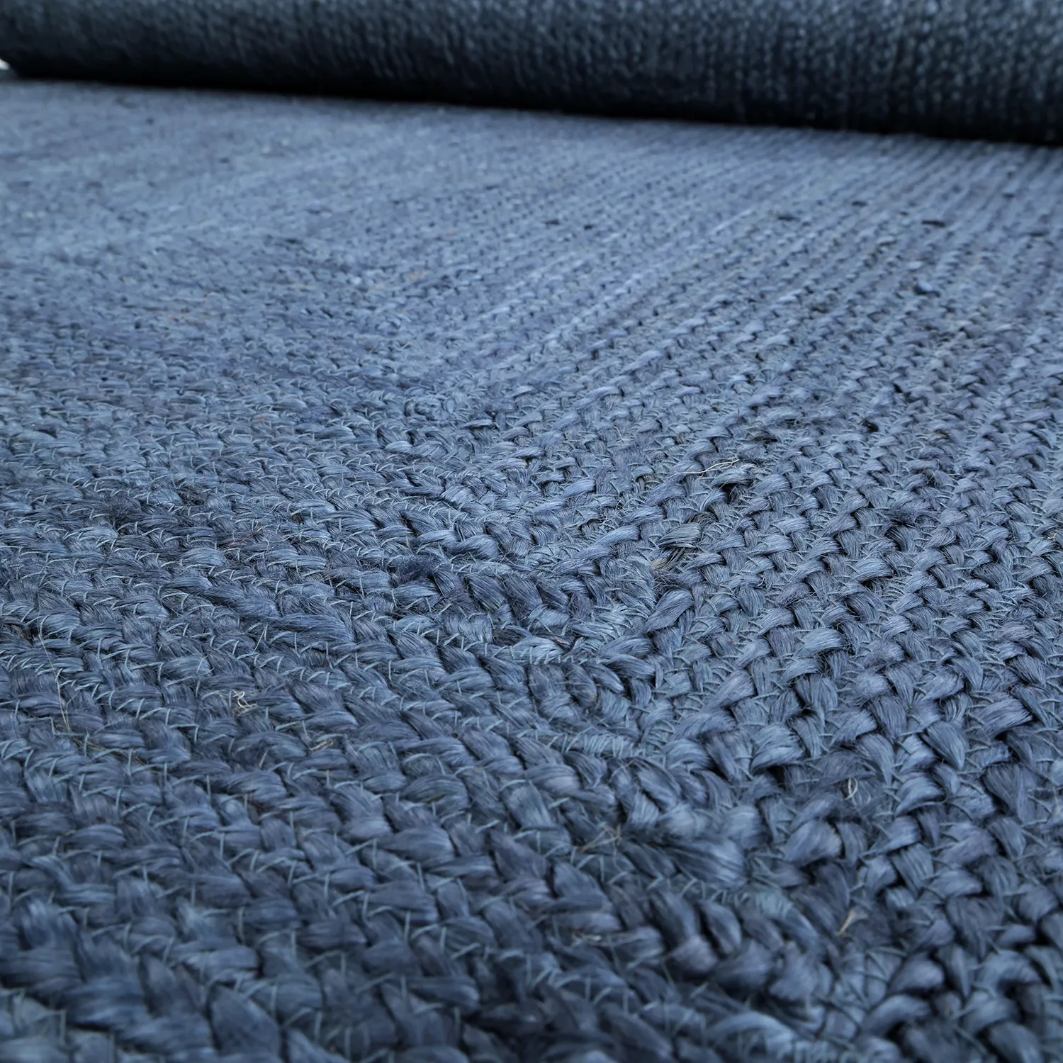 Wavy jute rug - San Francisco (blue)