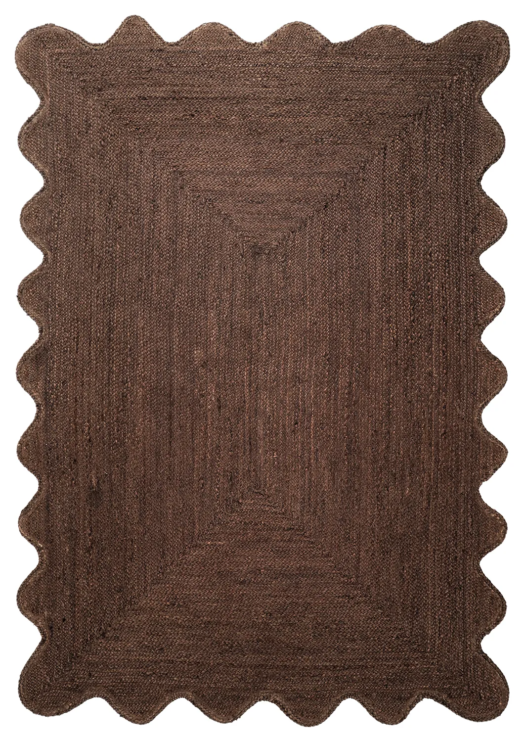 Wavy jute rug - San Francisco (brown)
