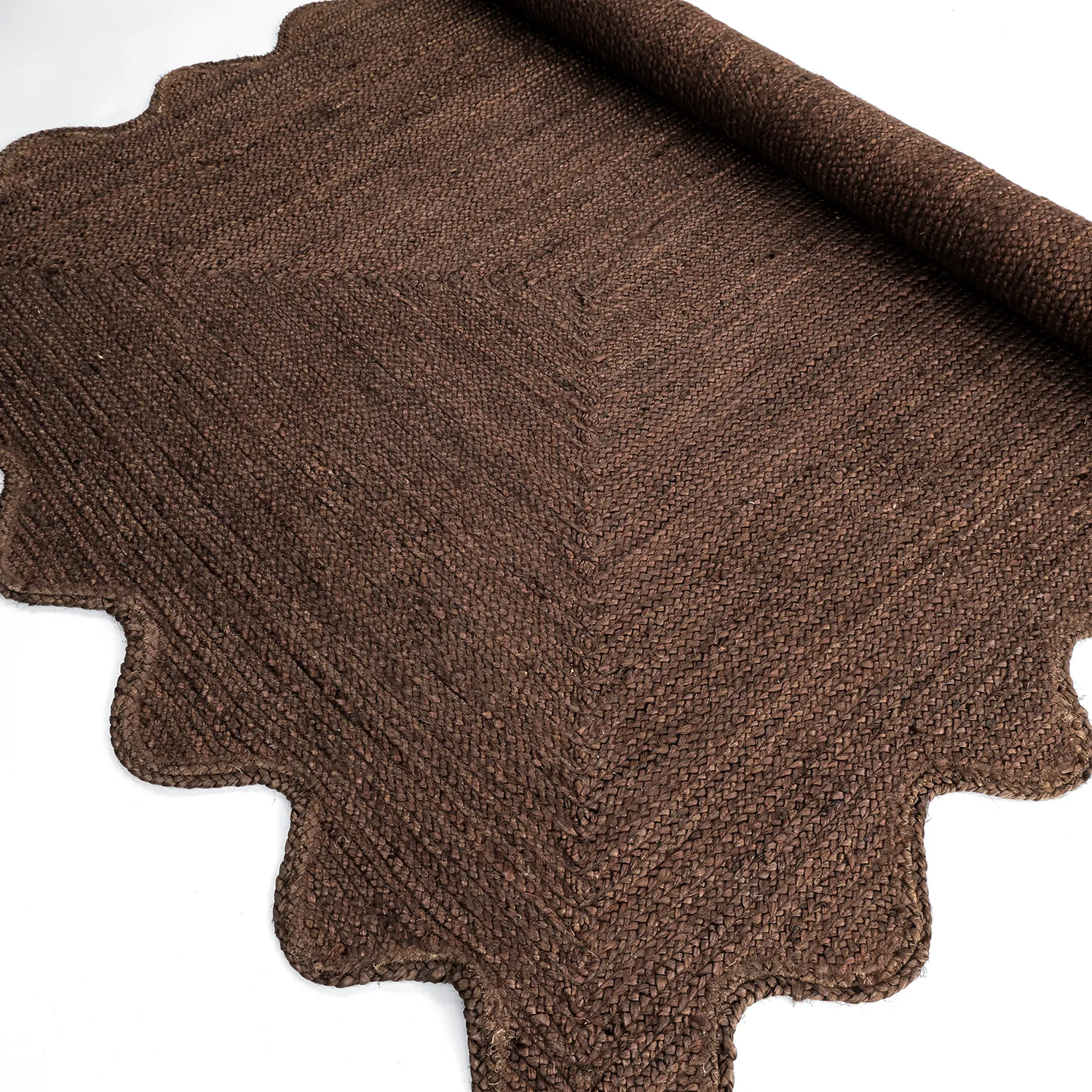 Wavy jute rug - San Francisco (brown)