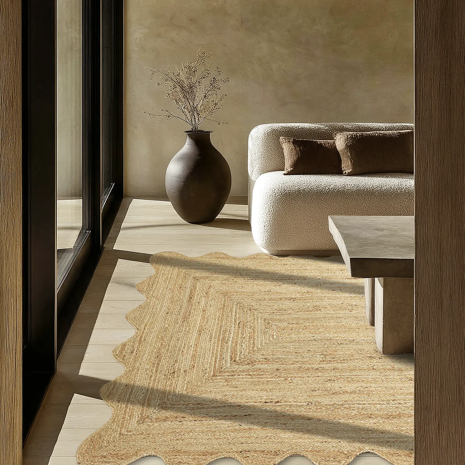 Wavy jute rug - San Francisco (jute)