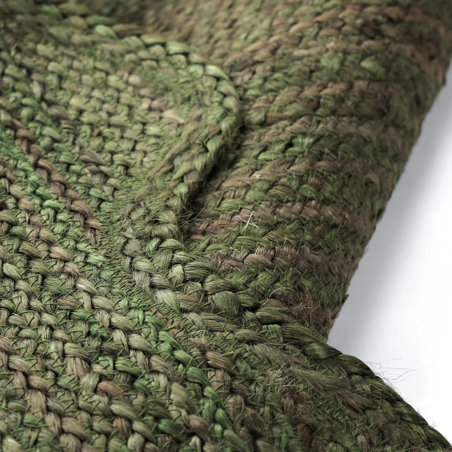 Wavy jute rug - San Francisco (army green)