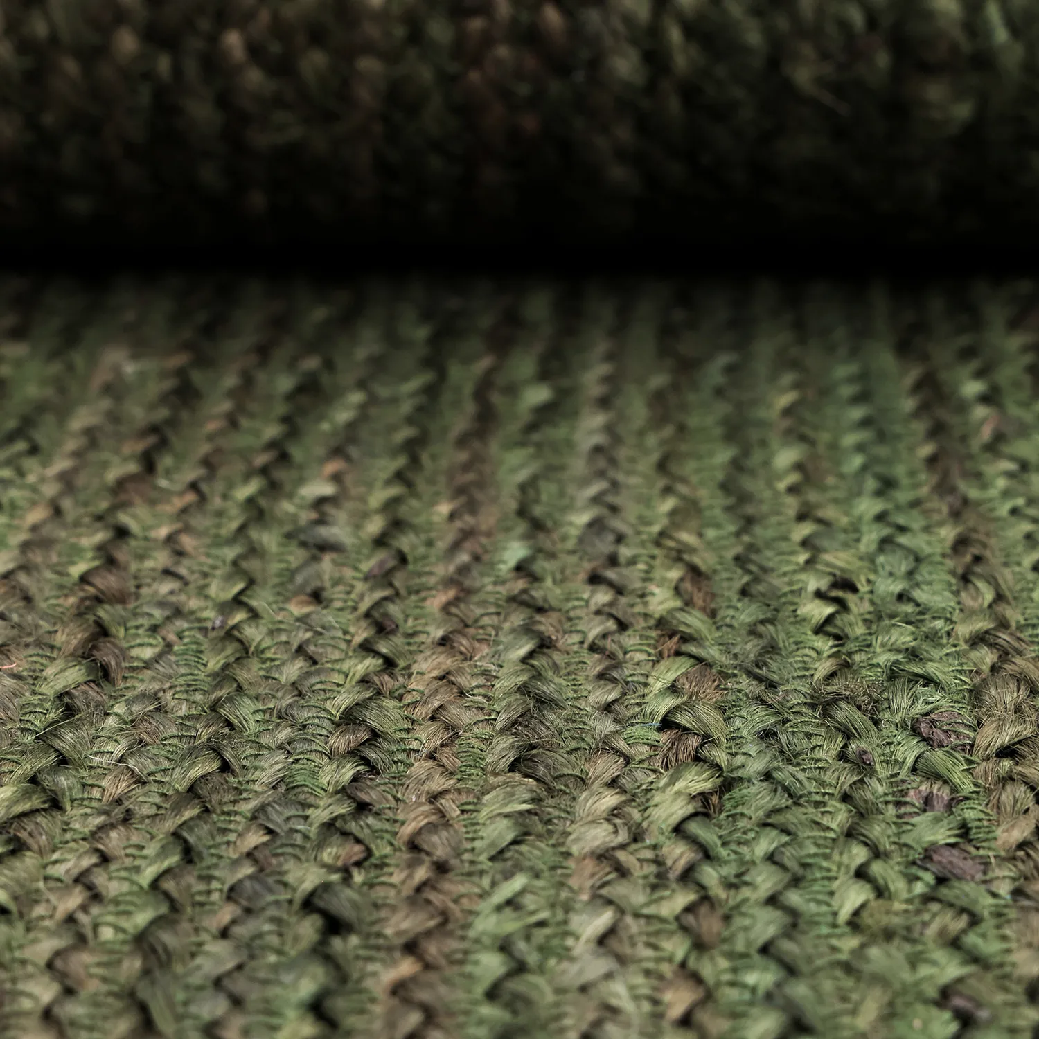 Wavy jute rug - San Francisco (army green)