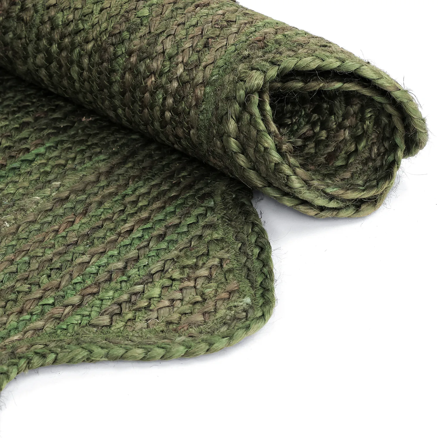 Wavy jute rug - San Francisco (army green)