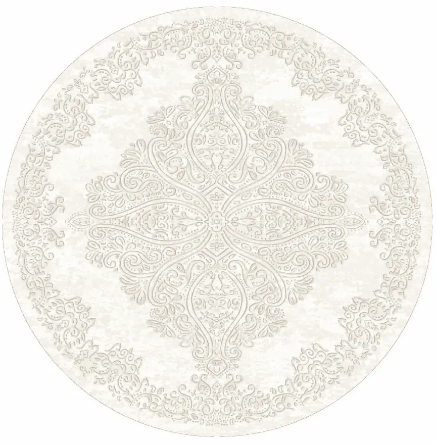 Round rug - Valenza (white)