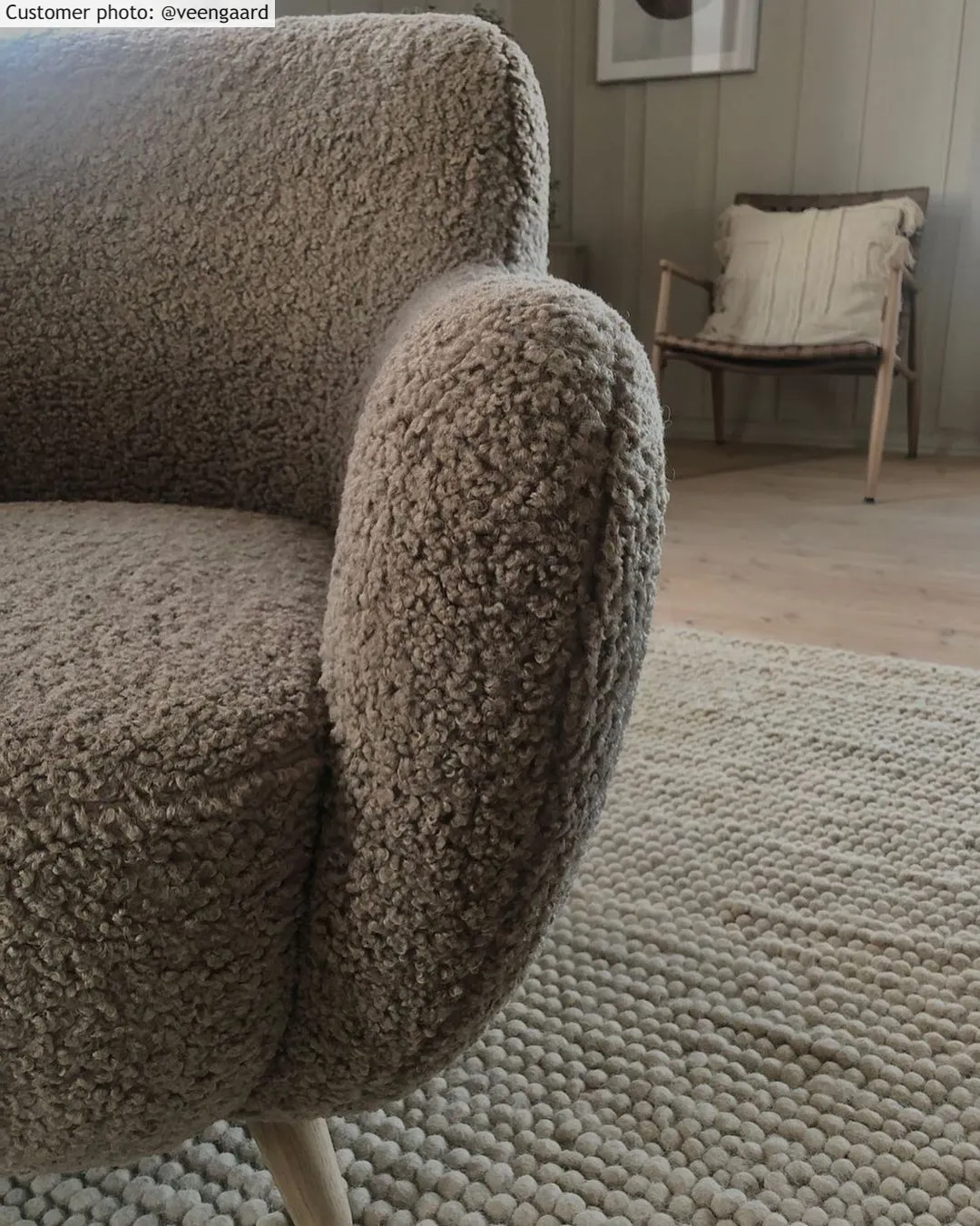 Round rug - Avafors Wool Bubble (beige)