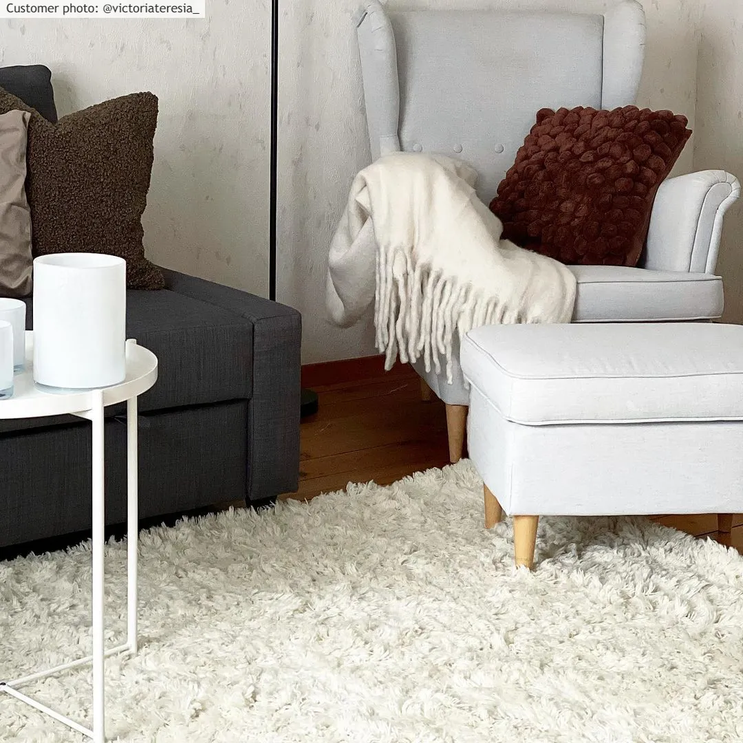 Wool rug - Aliste Wool Shaggy (snow white)