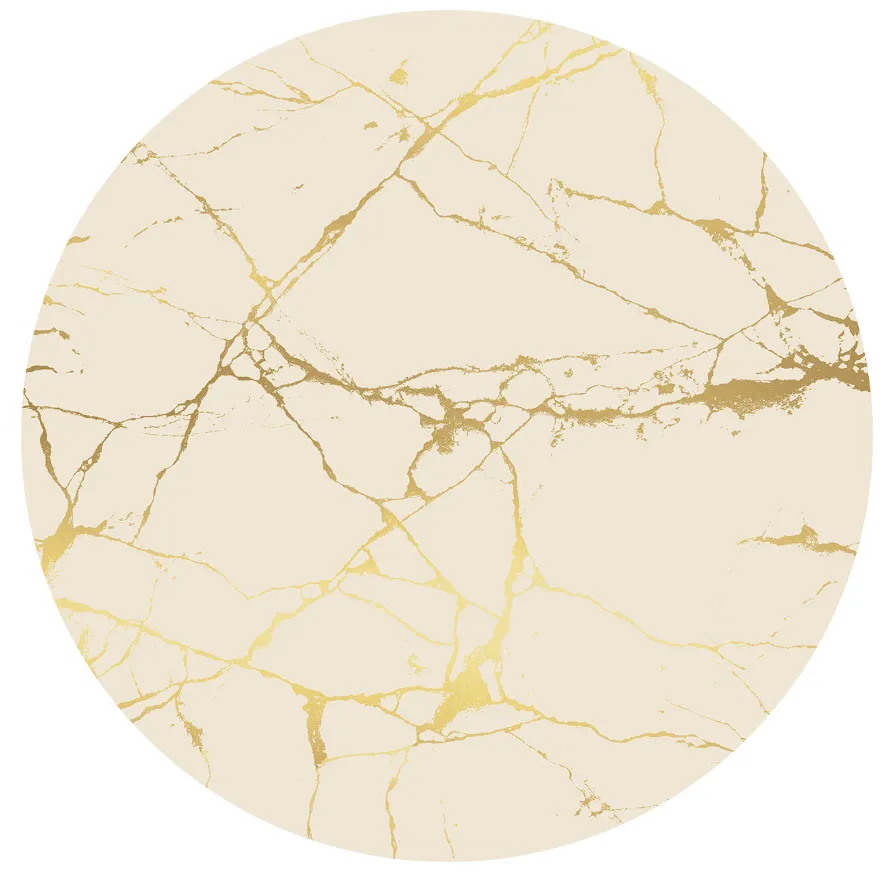 Round rug - Vieste (beige/gold)