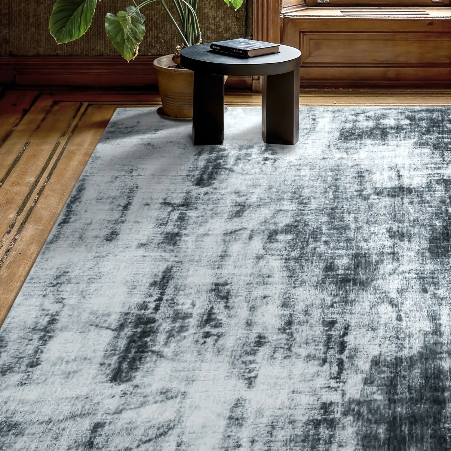 Viscose rug - Jodhpur Special Luxury Edition (blue/grey)