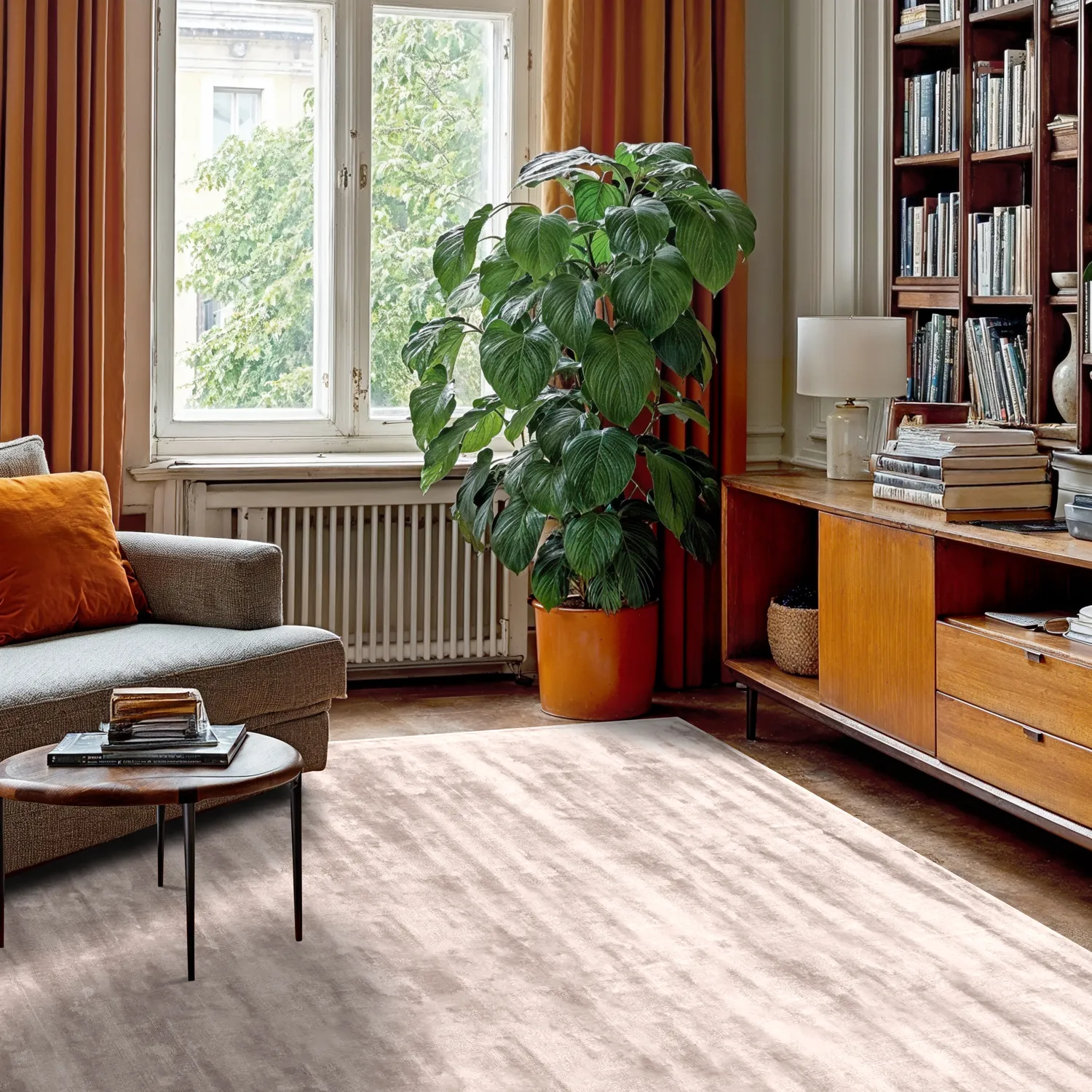 Viscose rug - Jodhpur Special Luxury Edition (light grey/beige)