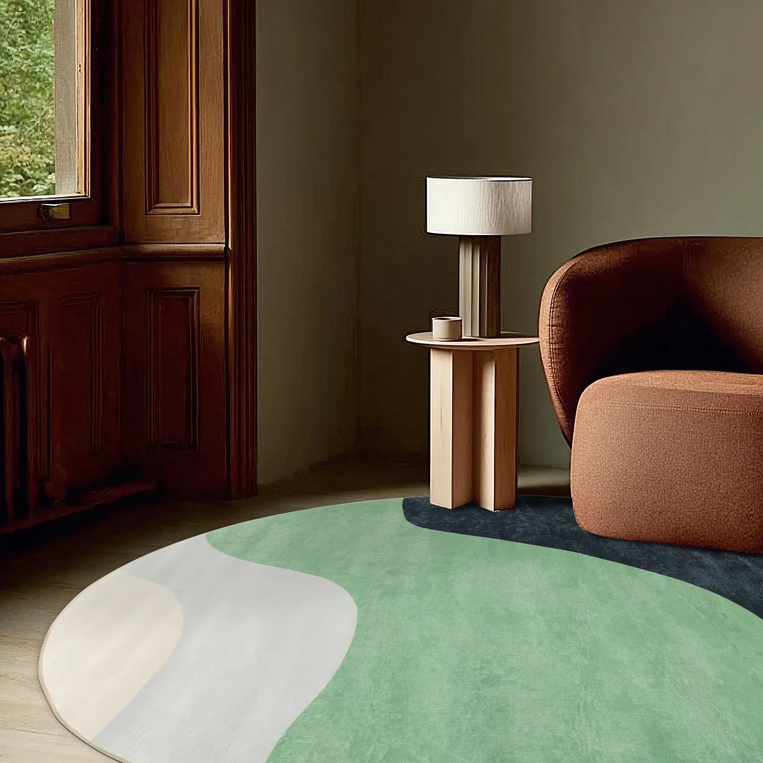 Round rug - Barcelona (green)