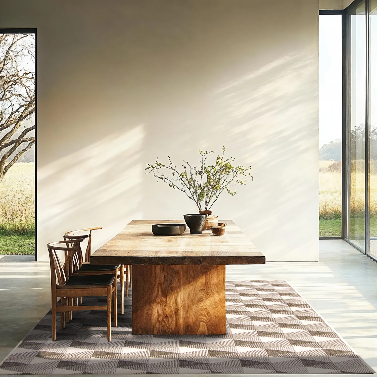 Indoor/Outdoor rug - Brussels Pattern (grey)