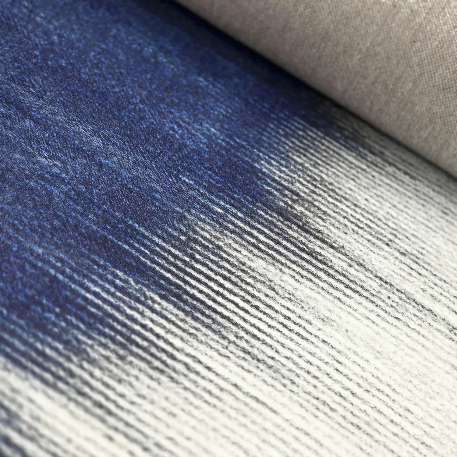 Wilton rug - Cara (white/dark blue)