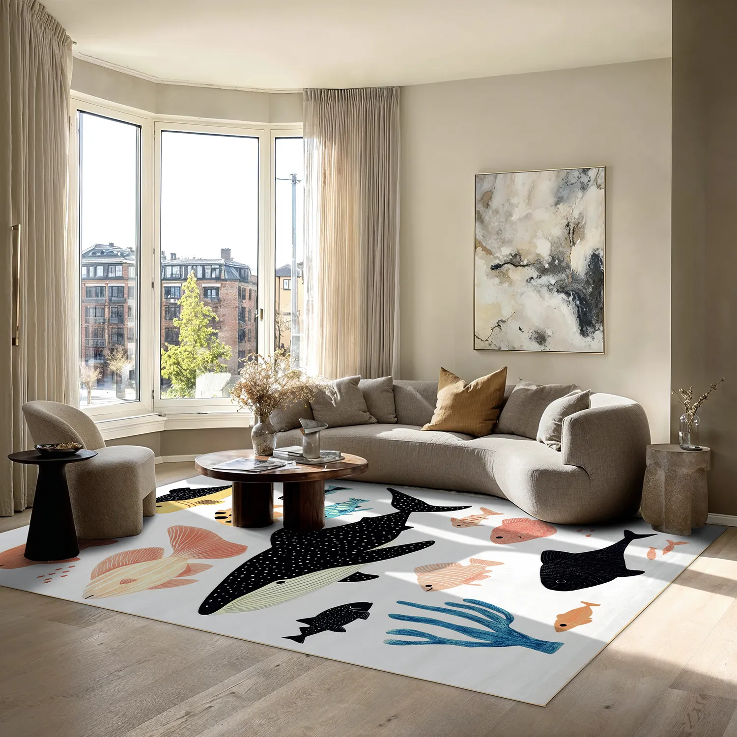Wilton rug - Colmar (beige/multi)