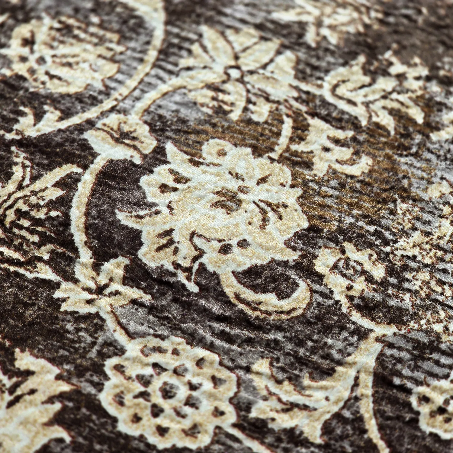 Wilton rug - Flowers (brown)