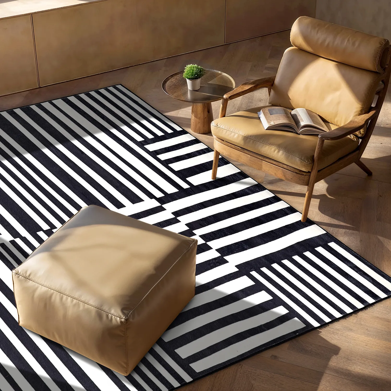Wilton rug - Joma (black/white)