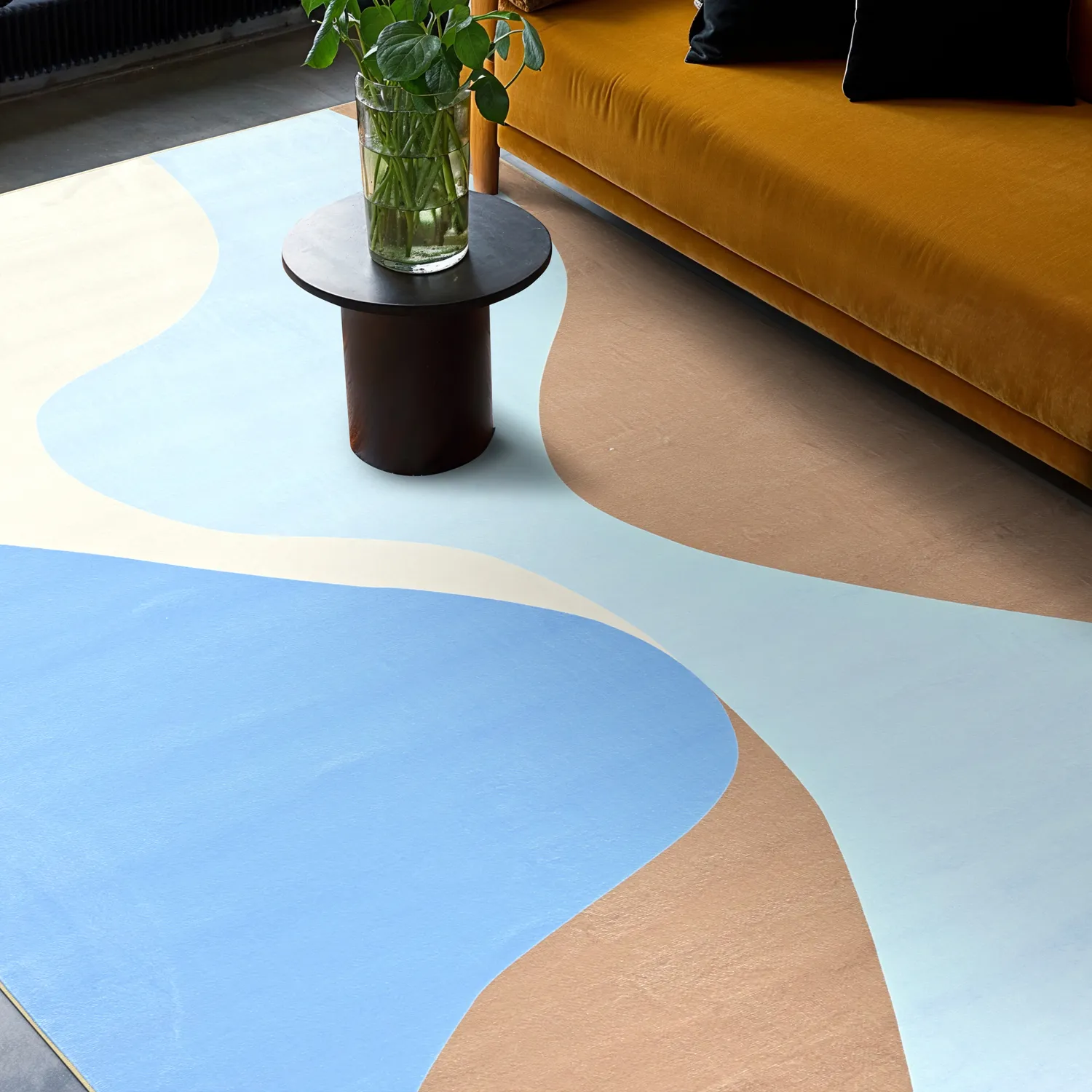 Wilton rug - Leiden (blue/brown)
