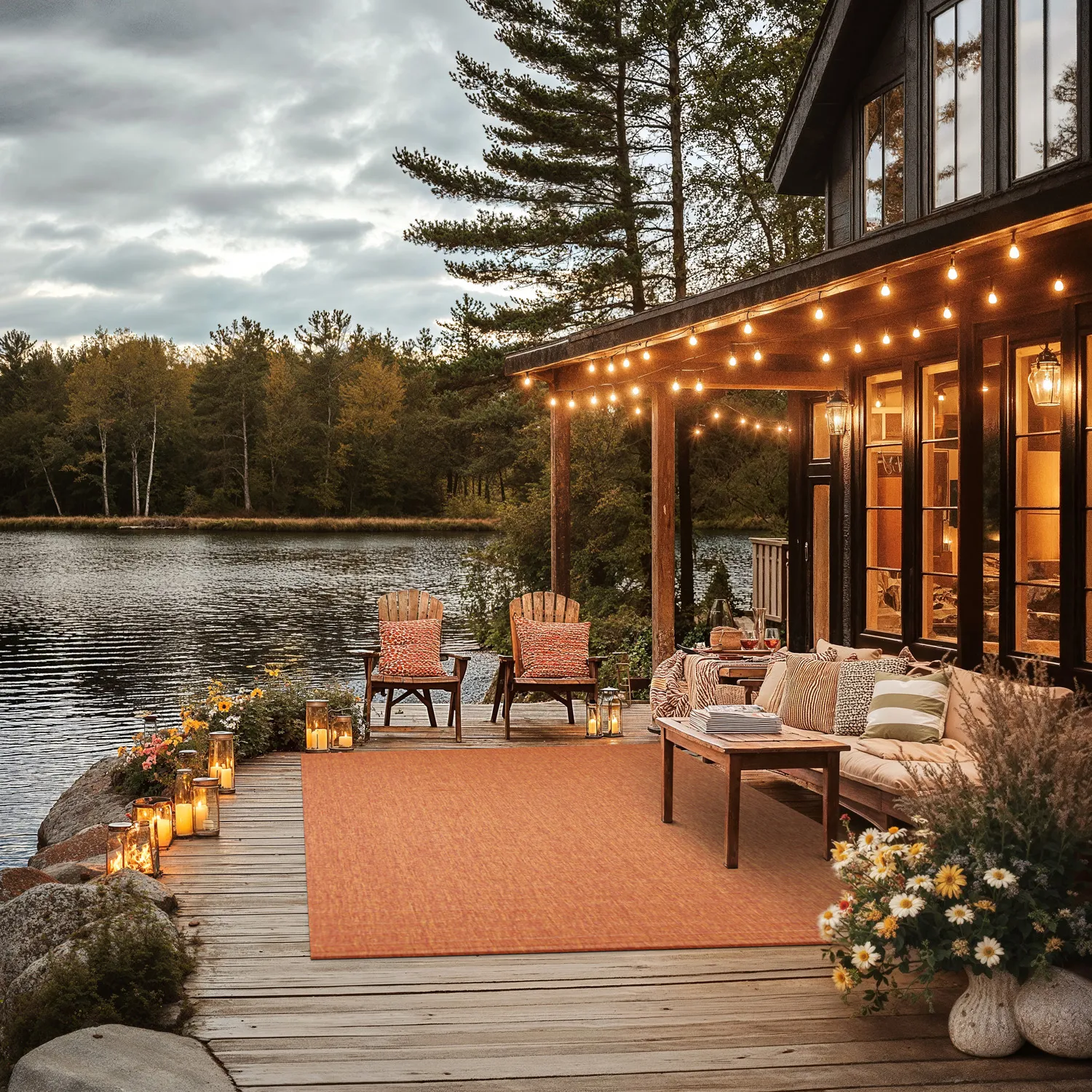 Indoor/Outdoor rug - Monsanto (orange)