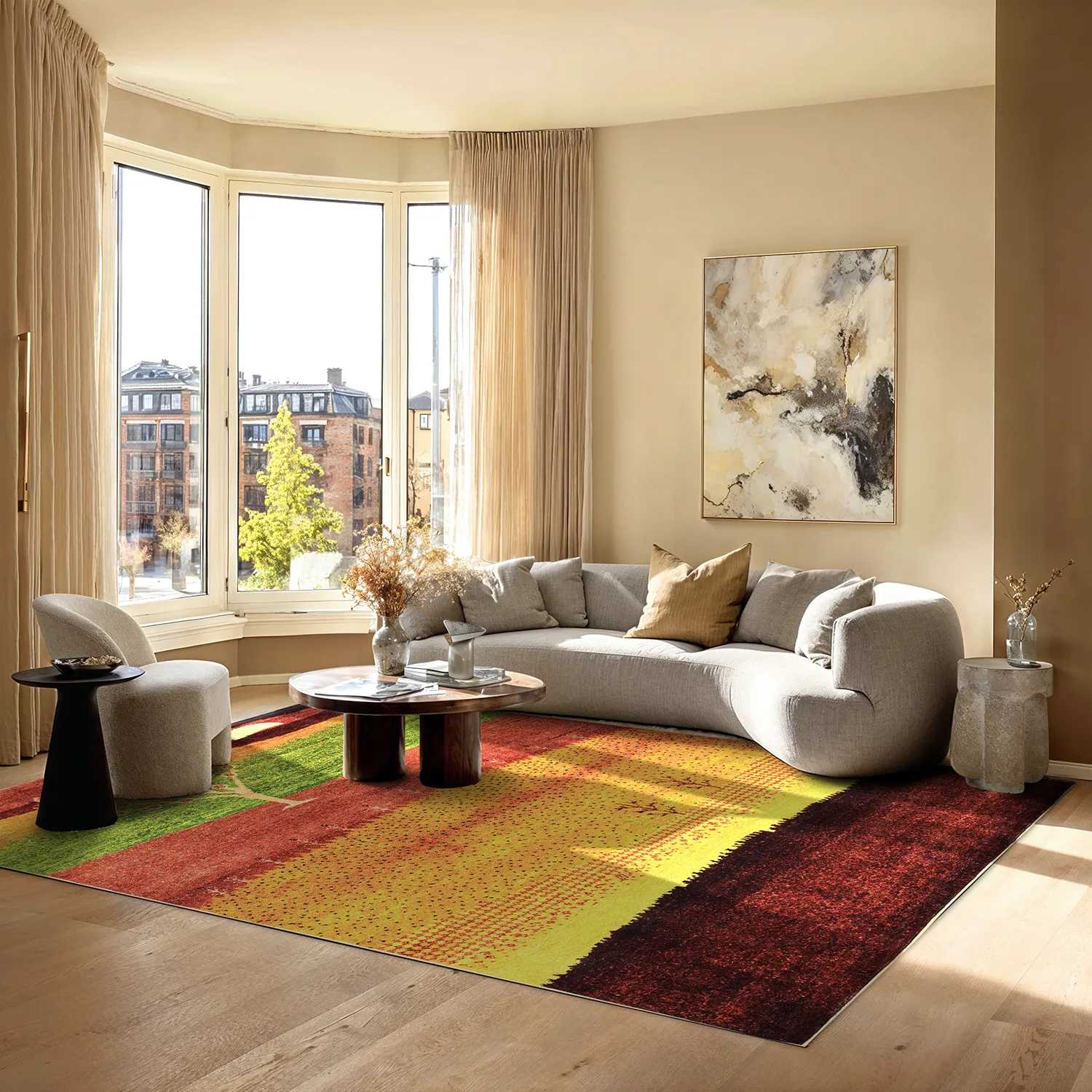 Wilton rug - Oia (red/multi)