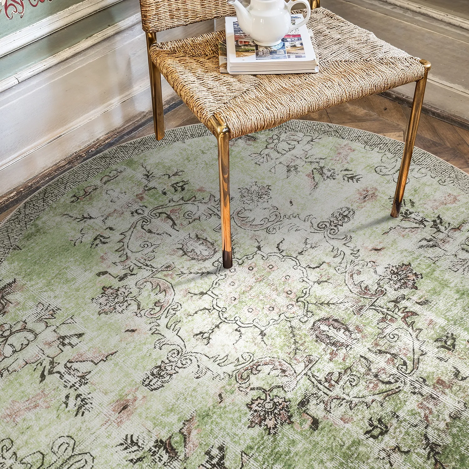 Round rug - Rosalie (green)