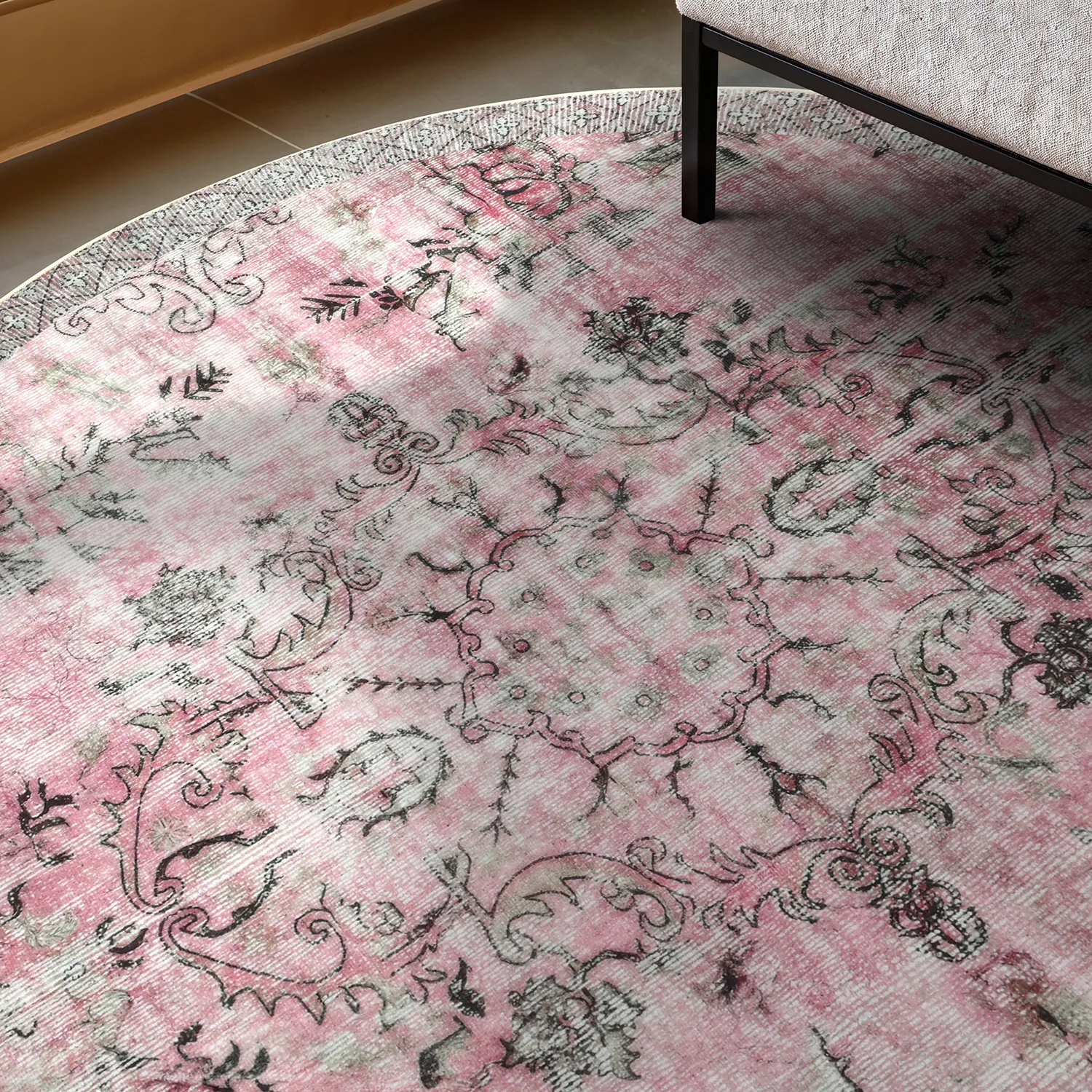 Round rug - Rosalie (pink)