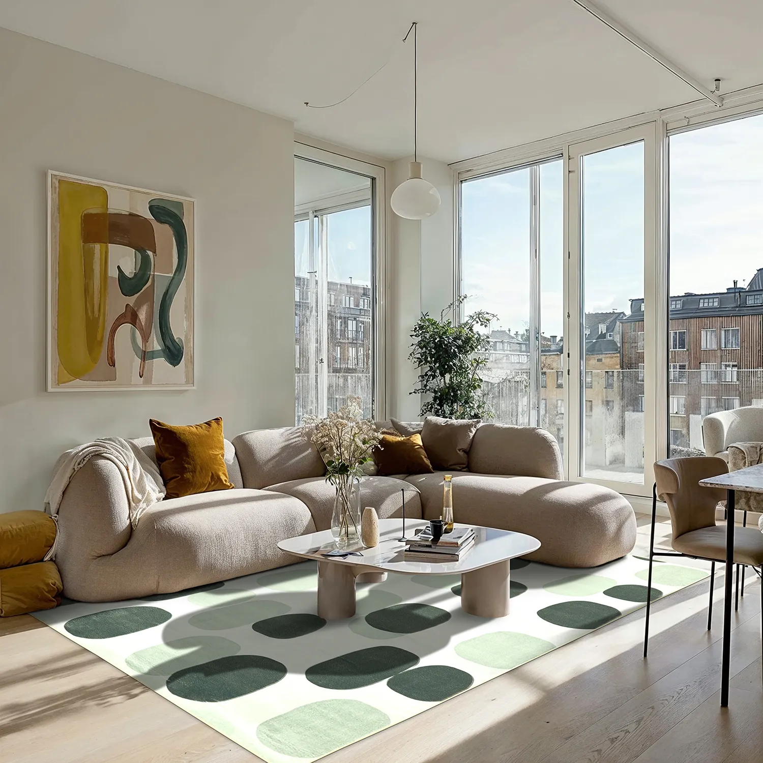 Wilton rug - Sapa (green/grey)