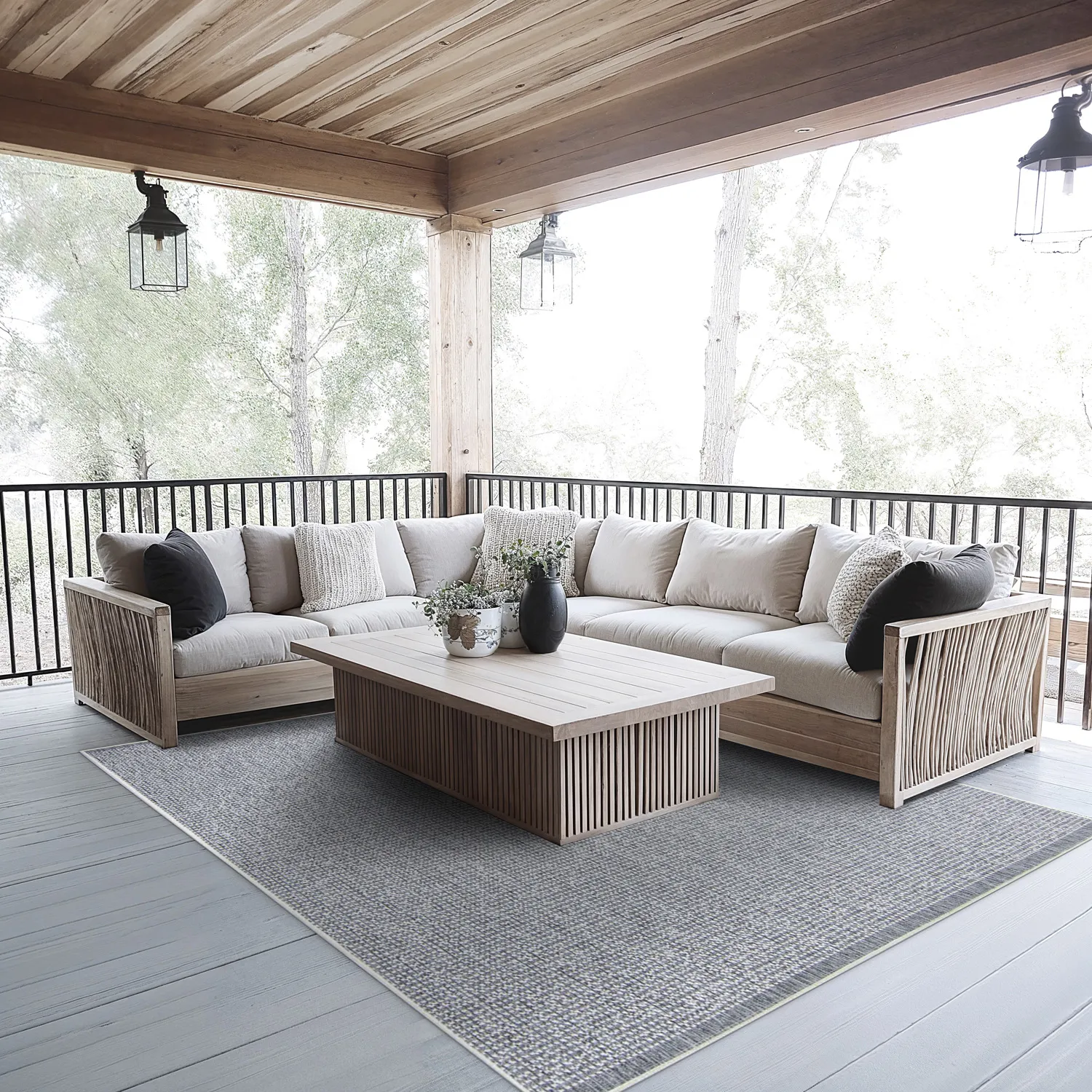 Indoor/Outdoor rug - Tromsø (silver)