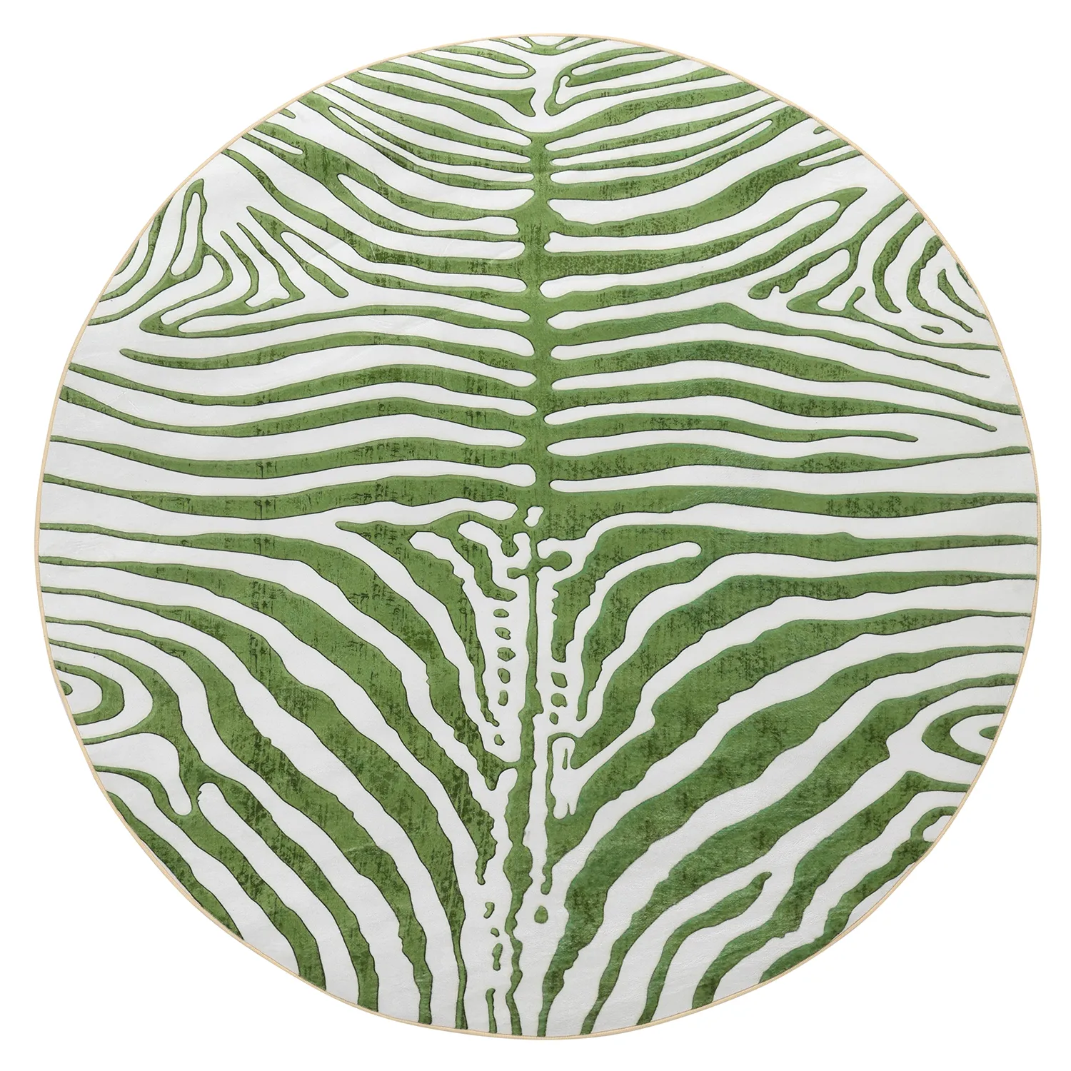 Round rug - Zebra (green)