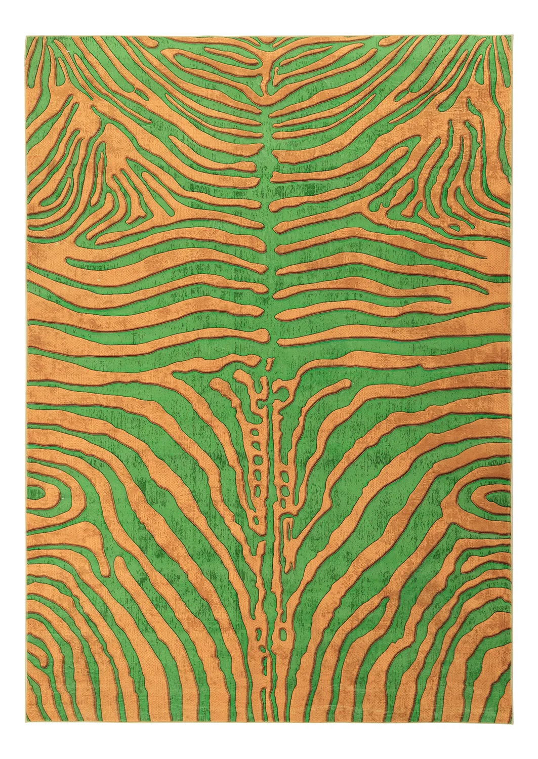 Wilton rug - Zebra (green/orange)