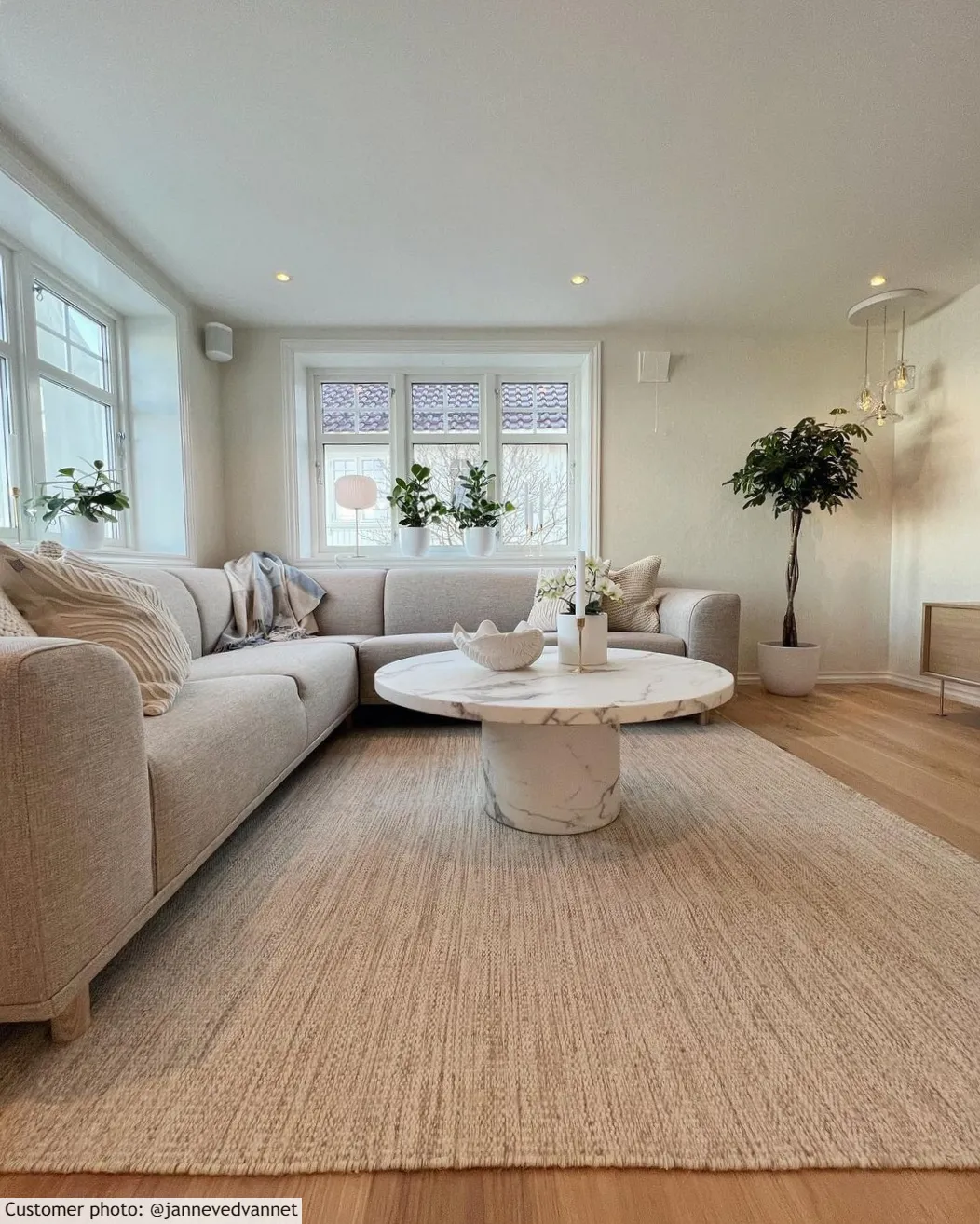 Wool rug - Dhurry (nature)