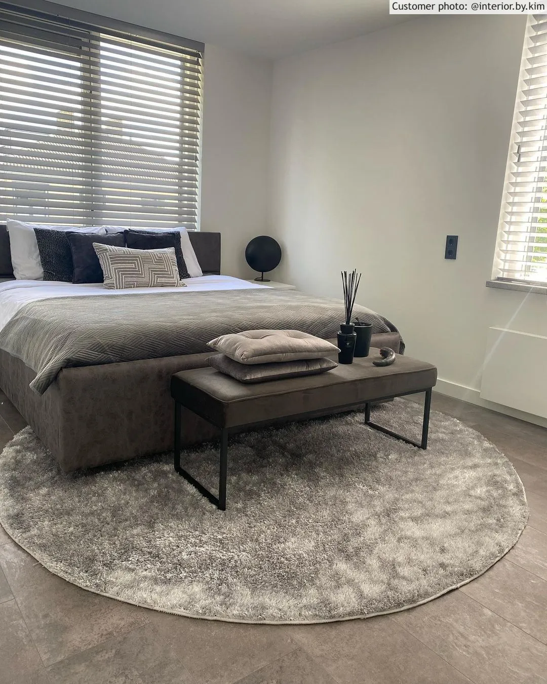 Round rugs - Cosy (silver)