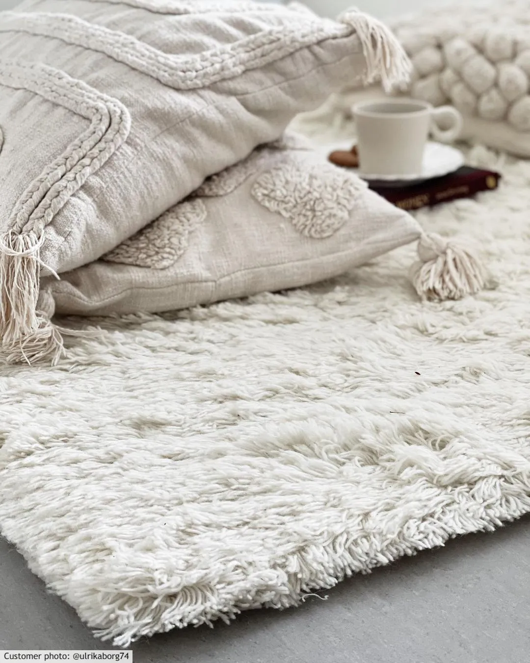 Wool rug - Aliste Wool Shaggy (snow white)