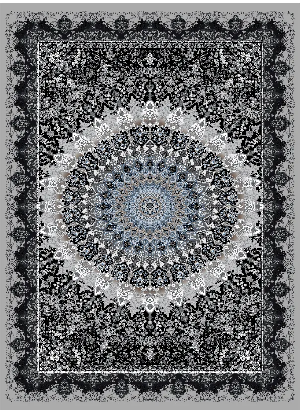 Wilton rug - Yelda (black/multi)