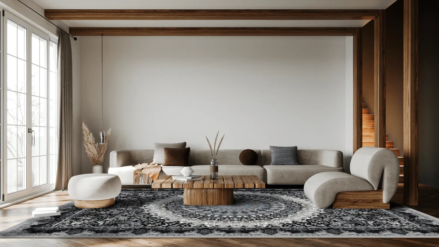 Wilton rug - Yelda (black/multi)
