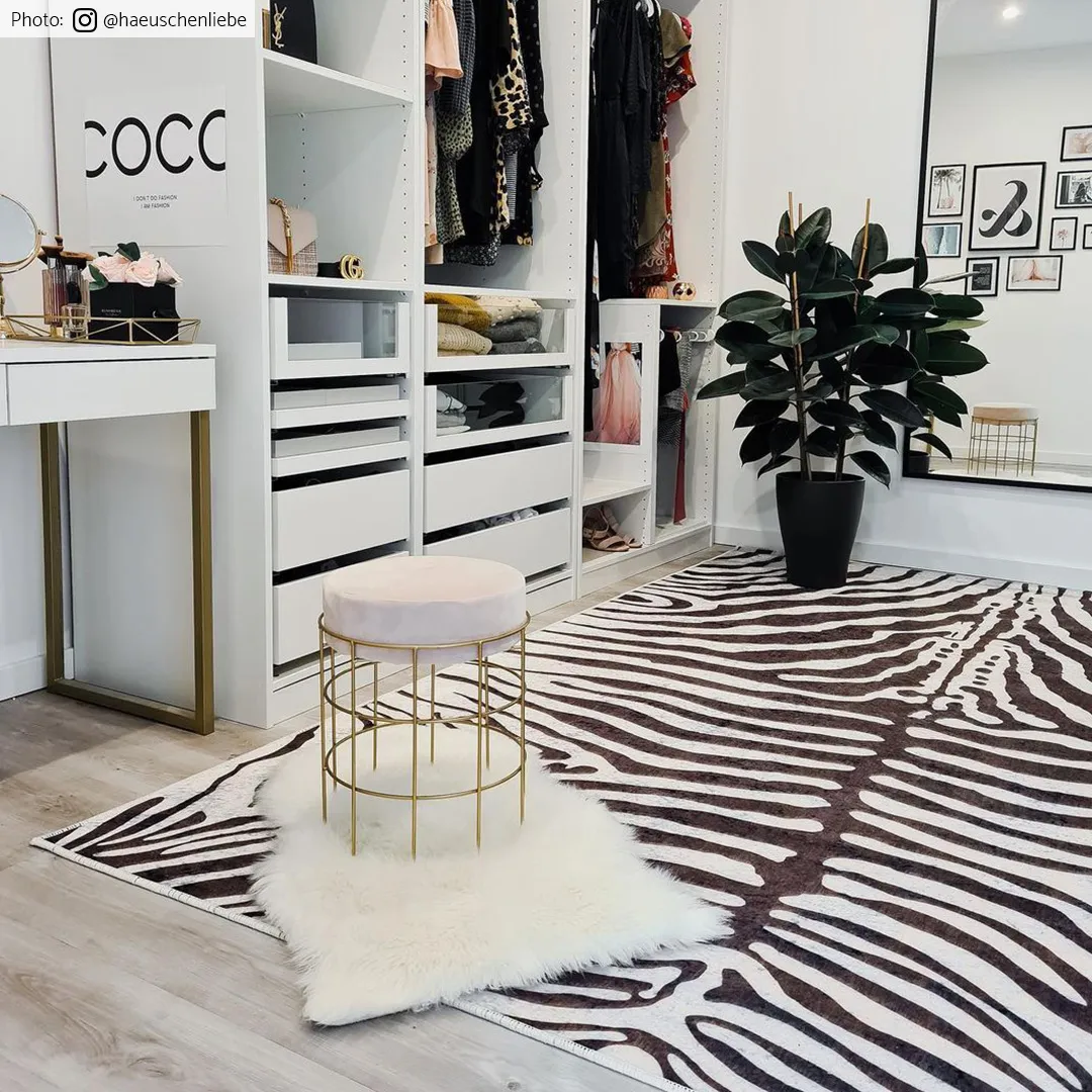 Wilton rug - Zebra (black/white)