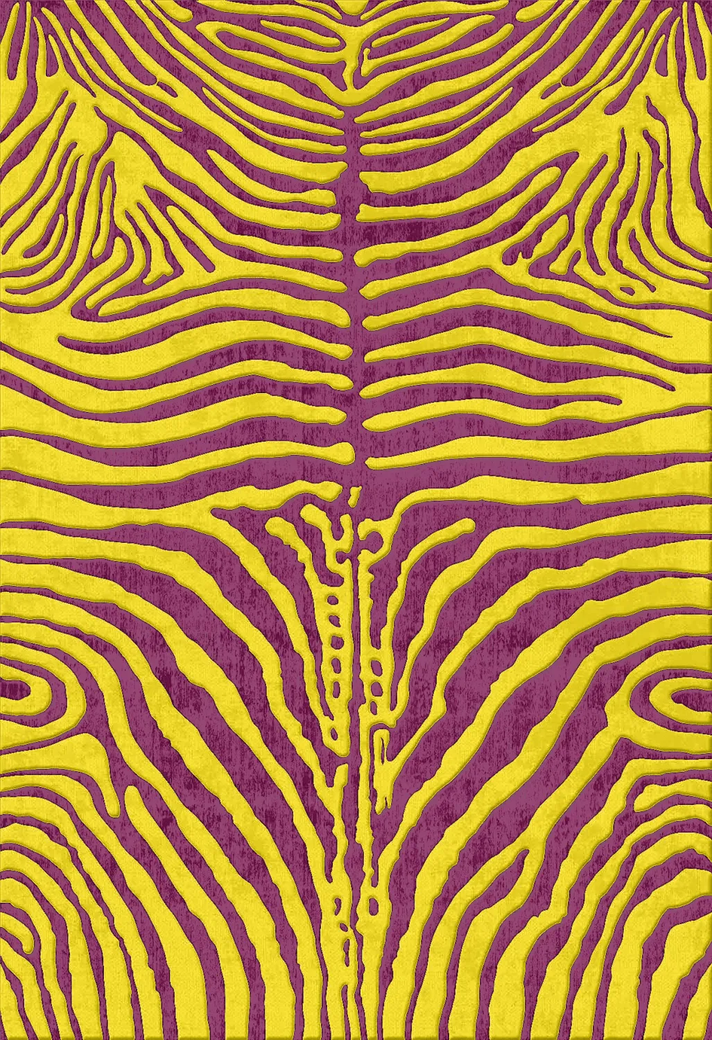 Wilton rug - Zebra (yellow/purple)